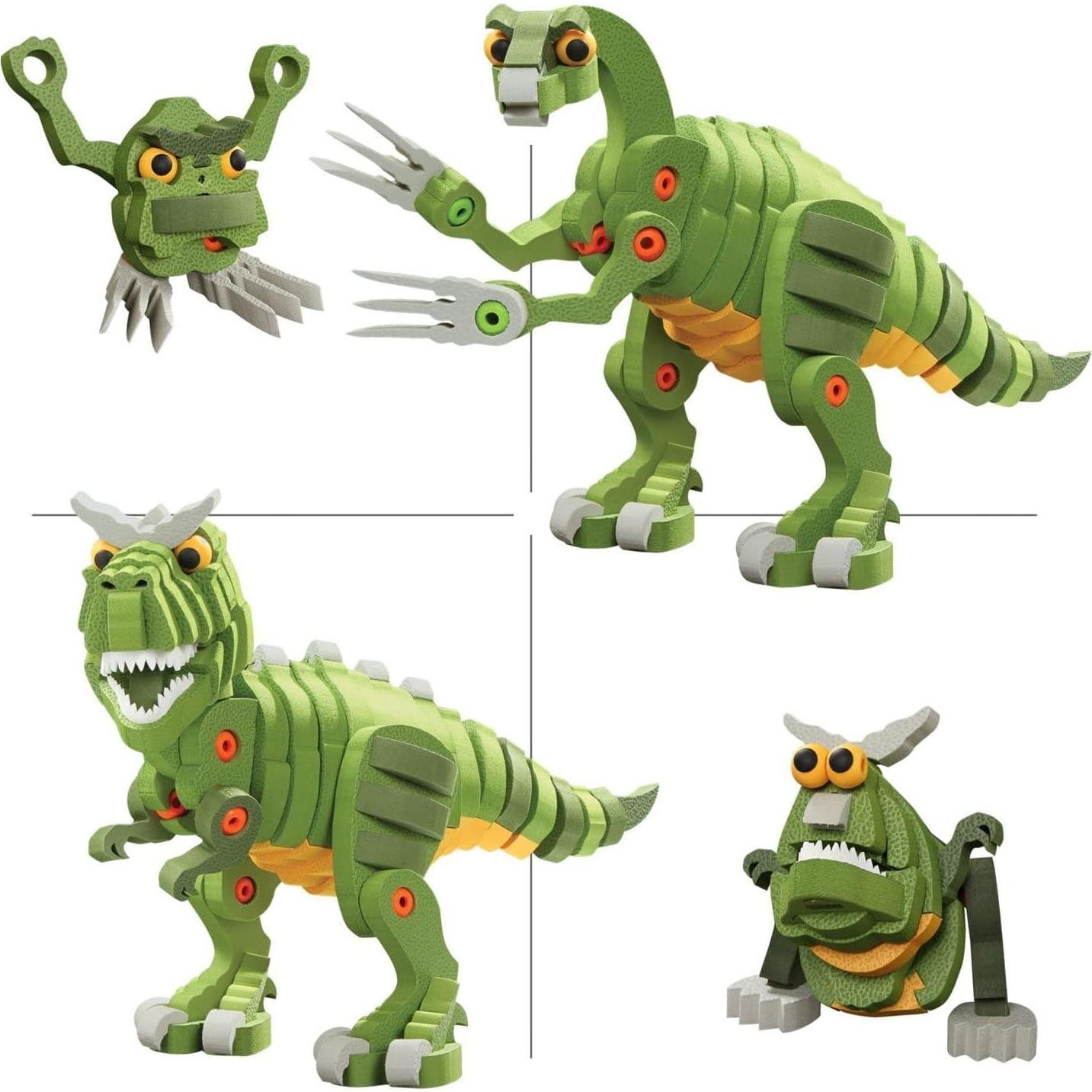 Set de Construcción Dinosaurios Bloco Toys T-Rex y Triceratops 200 Piezas