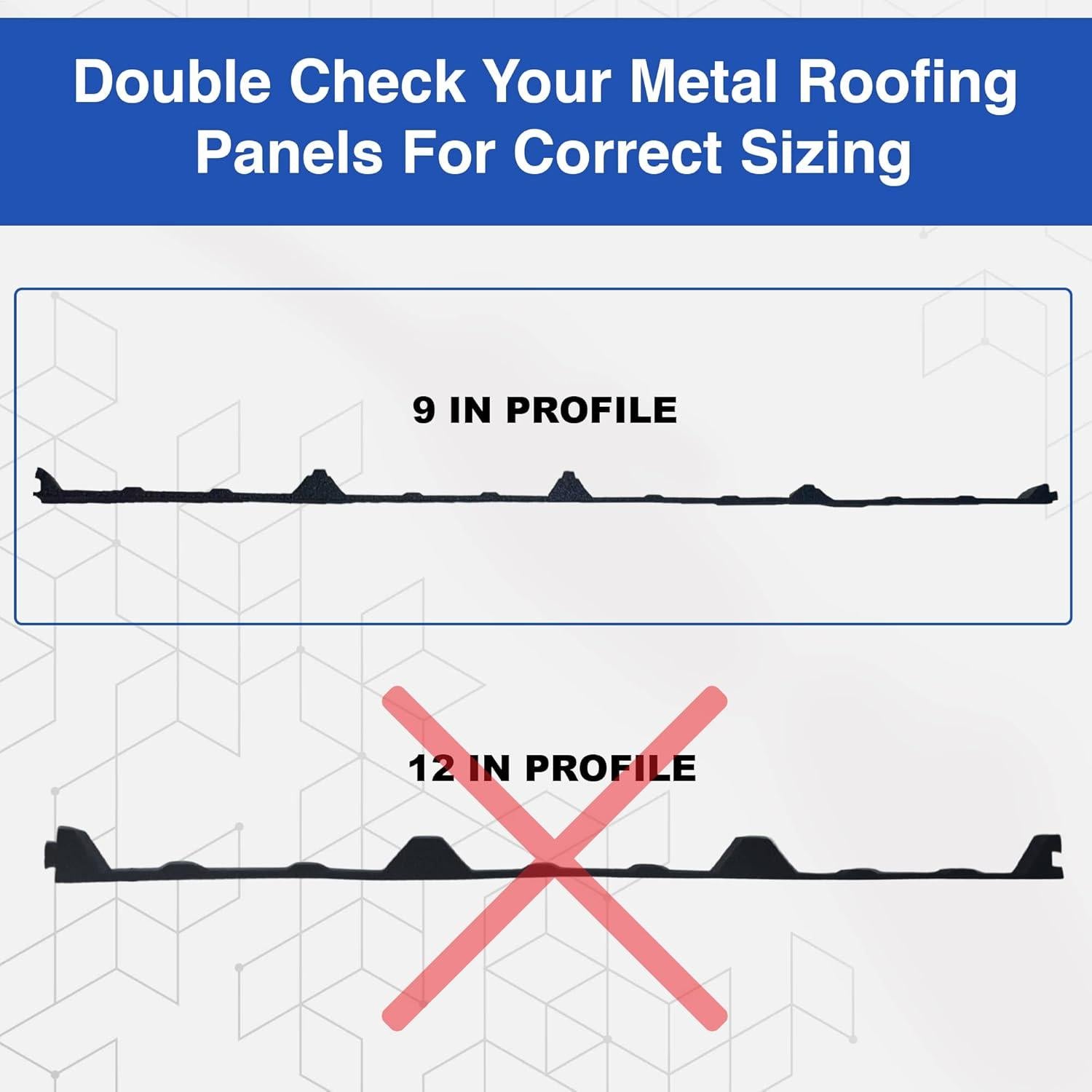 Cierre de Espuma Duco 9" Negro 20 Tiras 3 pies para Techos