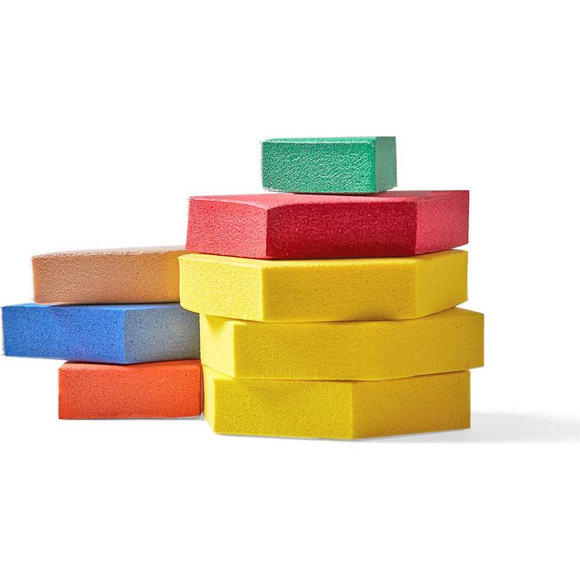 Bloques de Patrón de Espuma hand2mind - Juego de 100 Formas 3D