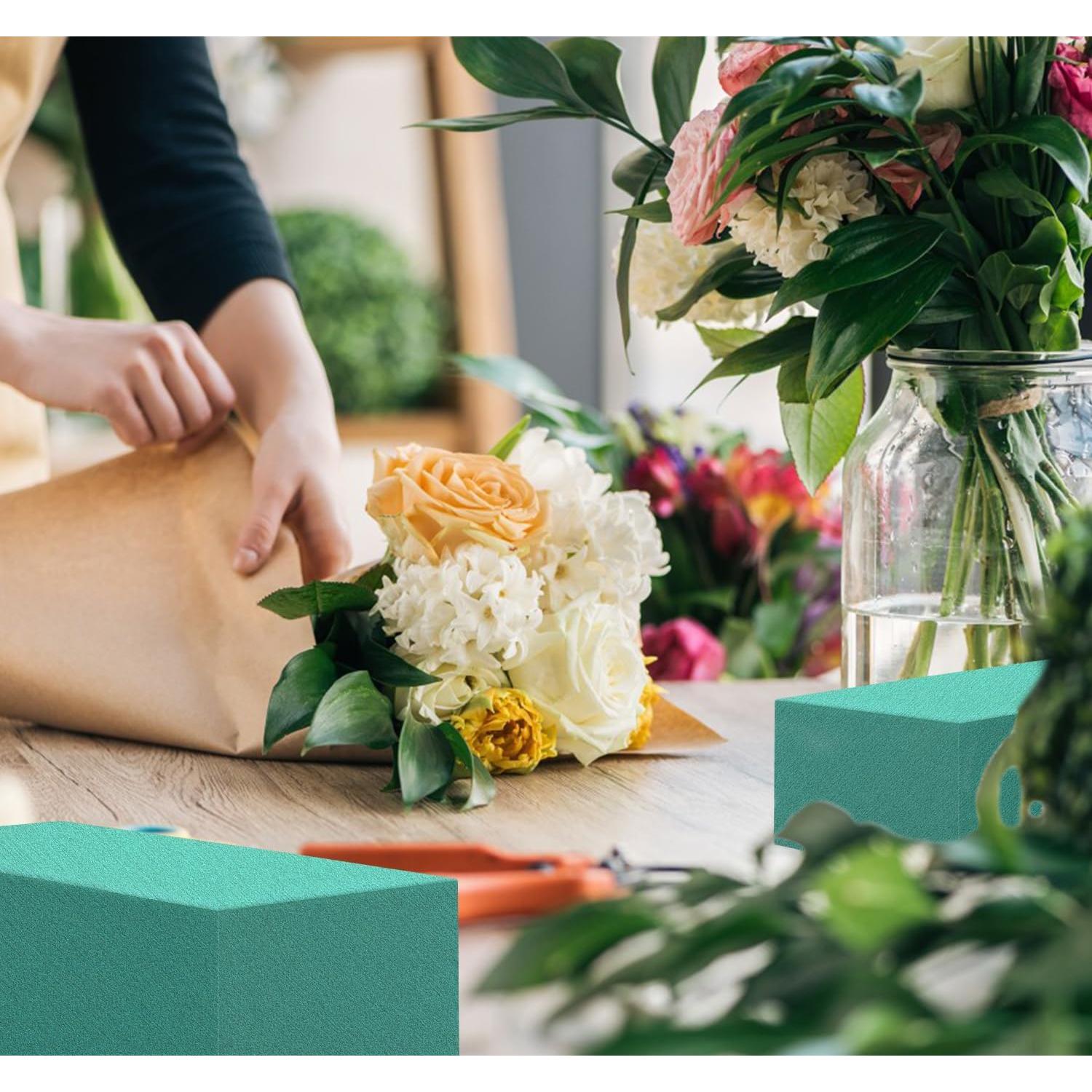 Bloques de Espuma Floral 4Pcs SUPKING 17.78x8.89x5.08cm