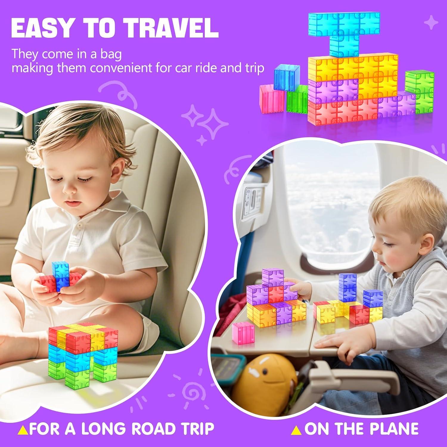 Bloques Magnéticos Translúcidos Feoxialy - 52 Piezas STEM