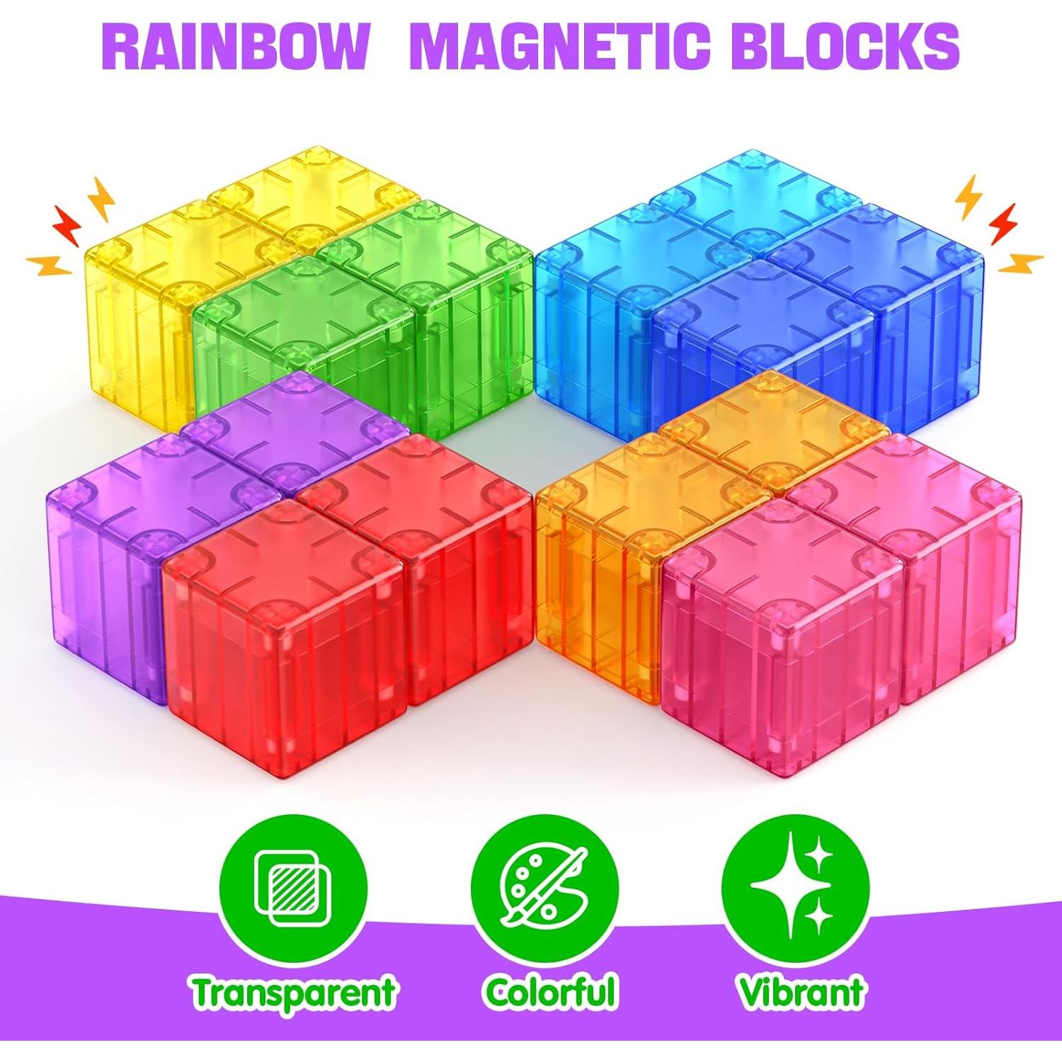 Bloques Magnéticos Translúcidos Feoxialy - 52 Piezas STEM