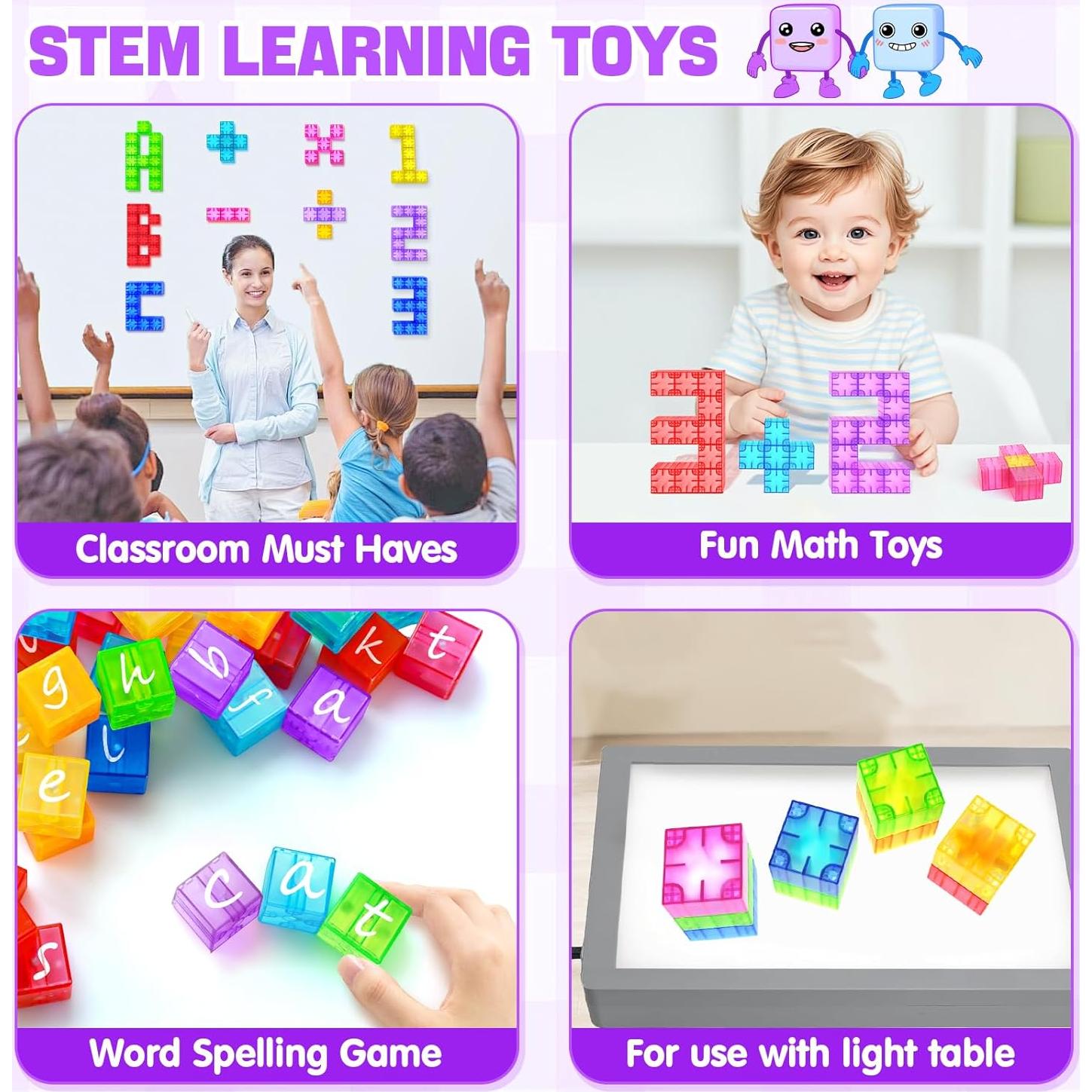 Bloques Magnéticos Translúcidos Feoxialy - 52 Piezas STEM