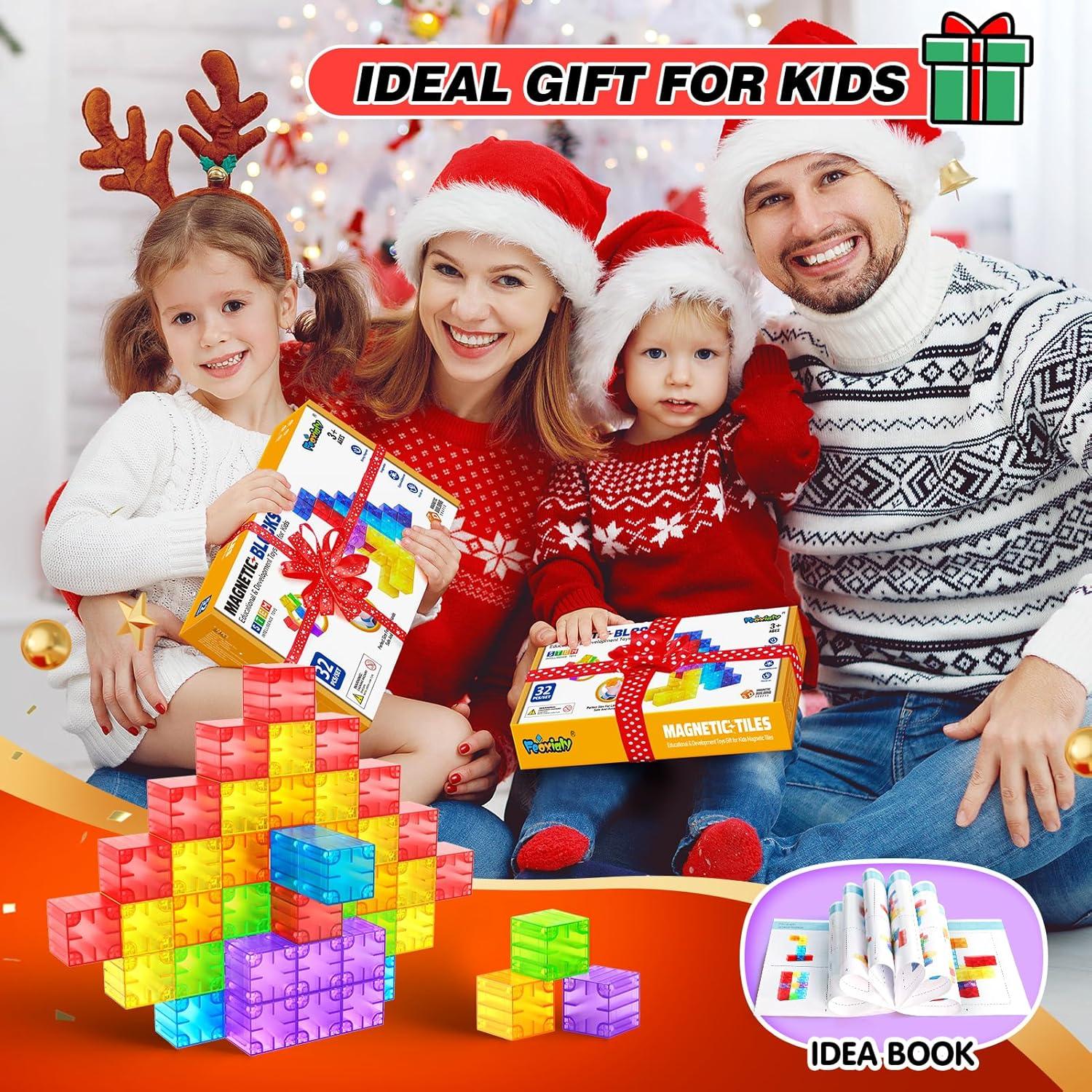 Bloques Magnéticos Translúcidos Feoxialy - 52 Piezas STEM