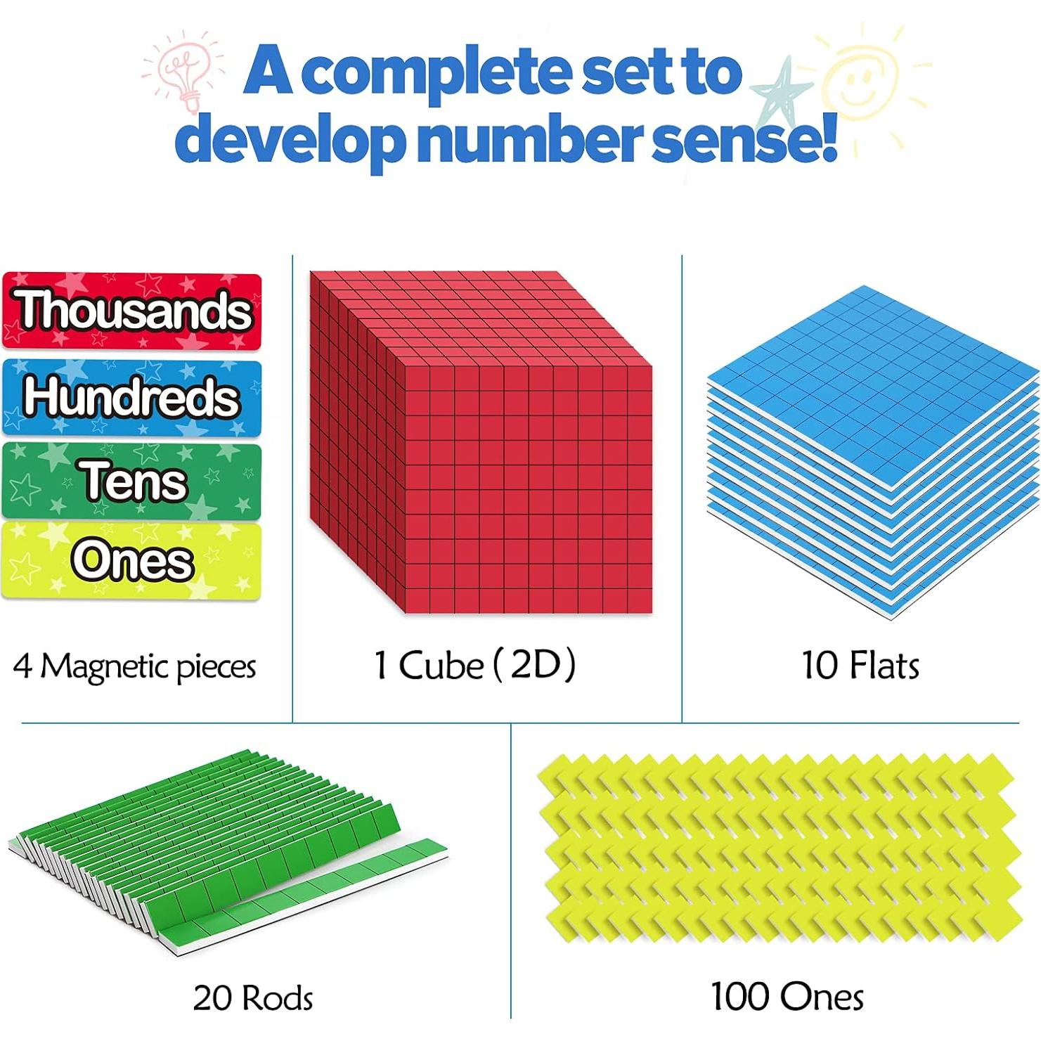 Bloques Magnéticos Base Diez Torlam 131 PCS para Primaria