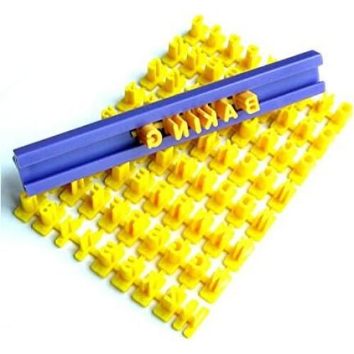 Juego de 73 Sellos de Alfabeto y Números Gracelife - Fondant