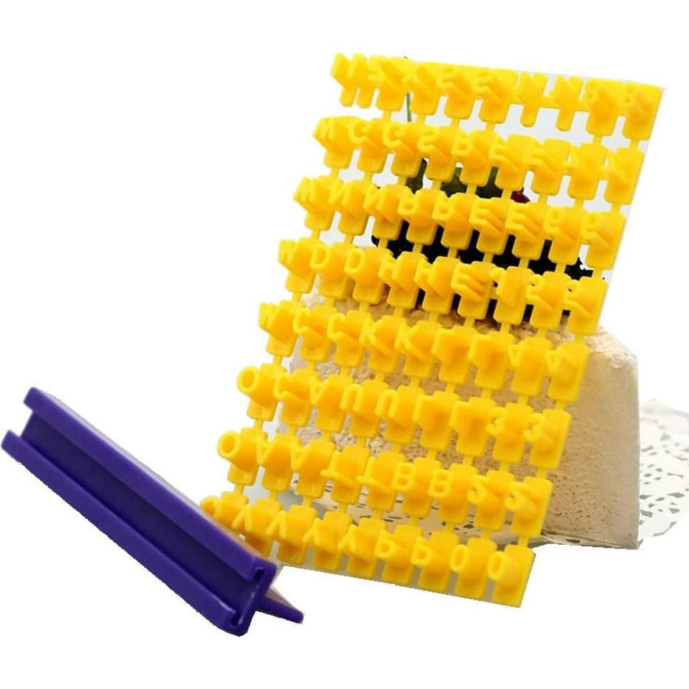 Juego de 73 Sellos de Alfabeto y Números Gracelife - Fondant