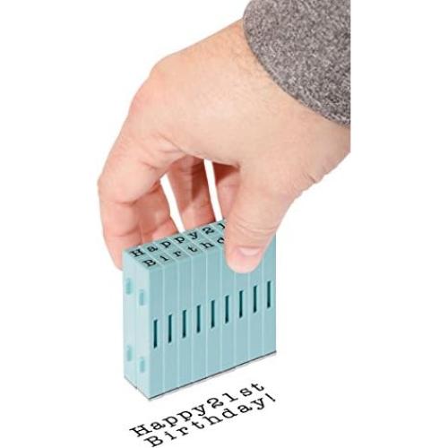 Juego de Sellos Conectables Contact USA CU-07120 Mediano Azul