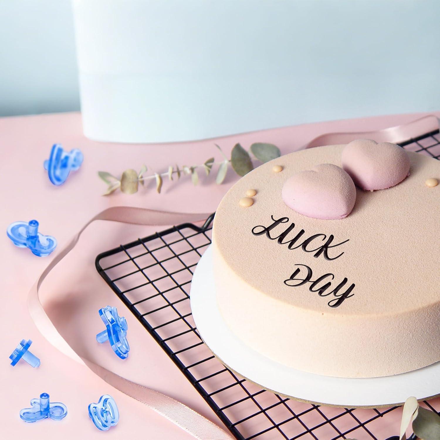 Set de 83 Sellos de Pasteles STSTR - Letras y Números Azul