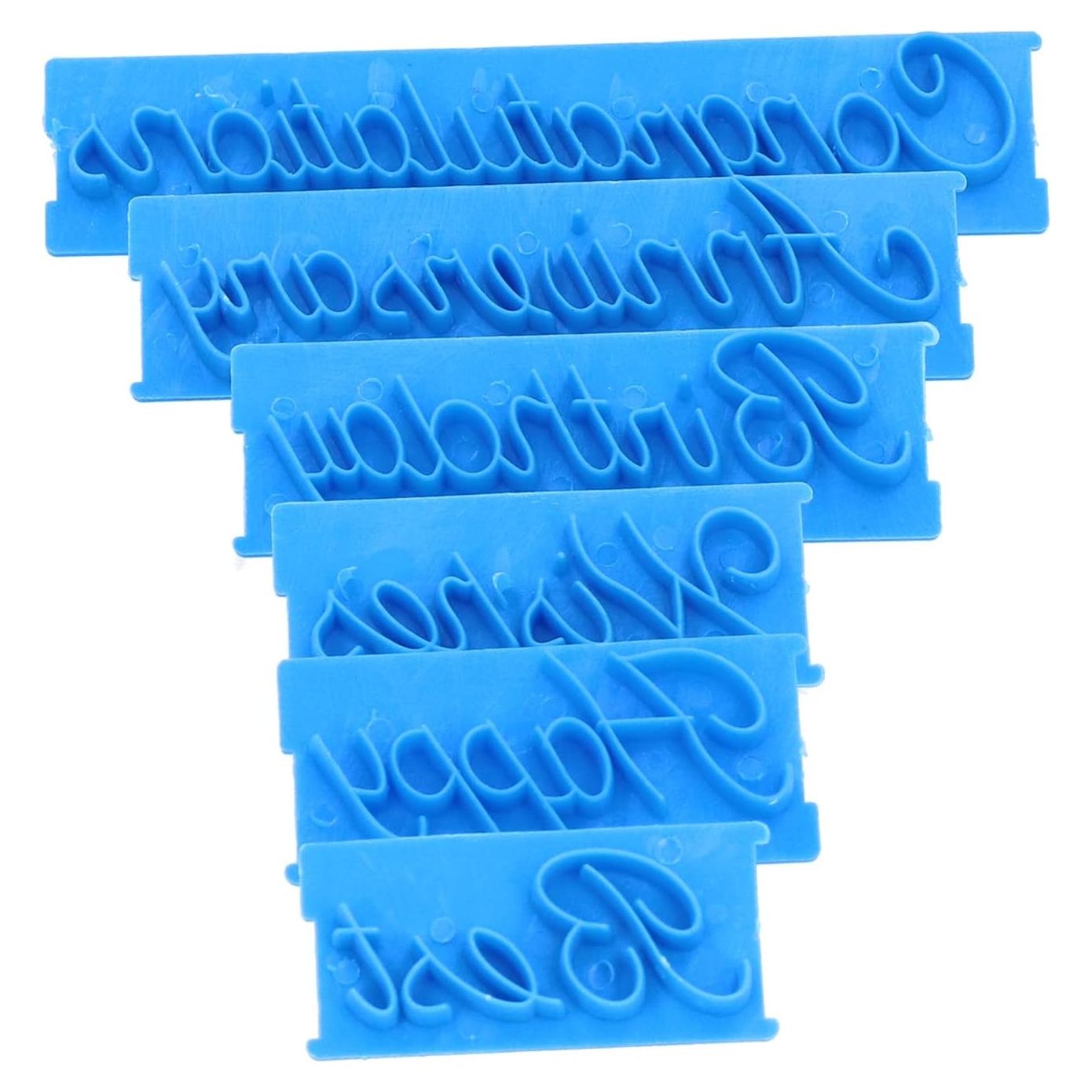 Sellos de Galletas de Alfabeto Plplaaoo - 6 Piezas para Pasteles