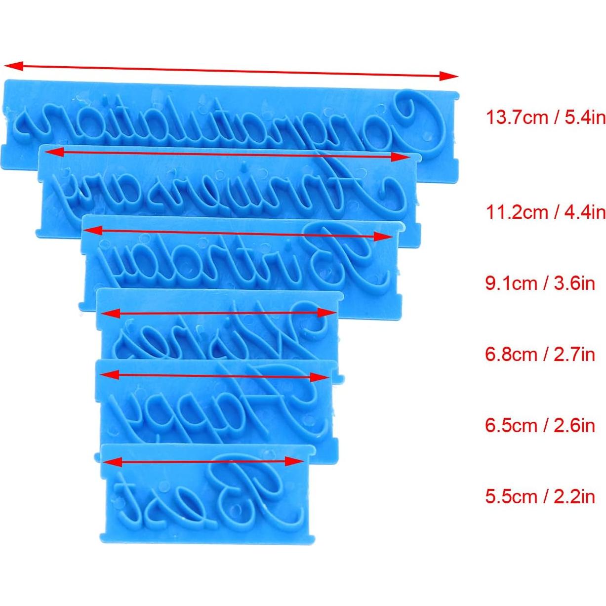 Sellos de Galletas de Alfabeto Plplaaoo - 6 Piezas para Pasteles