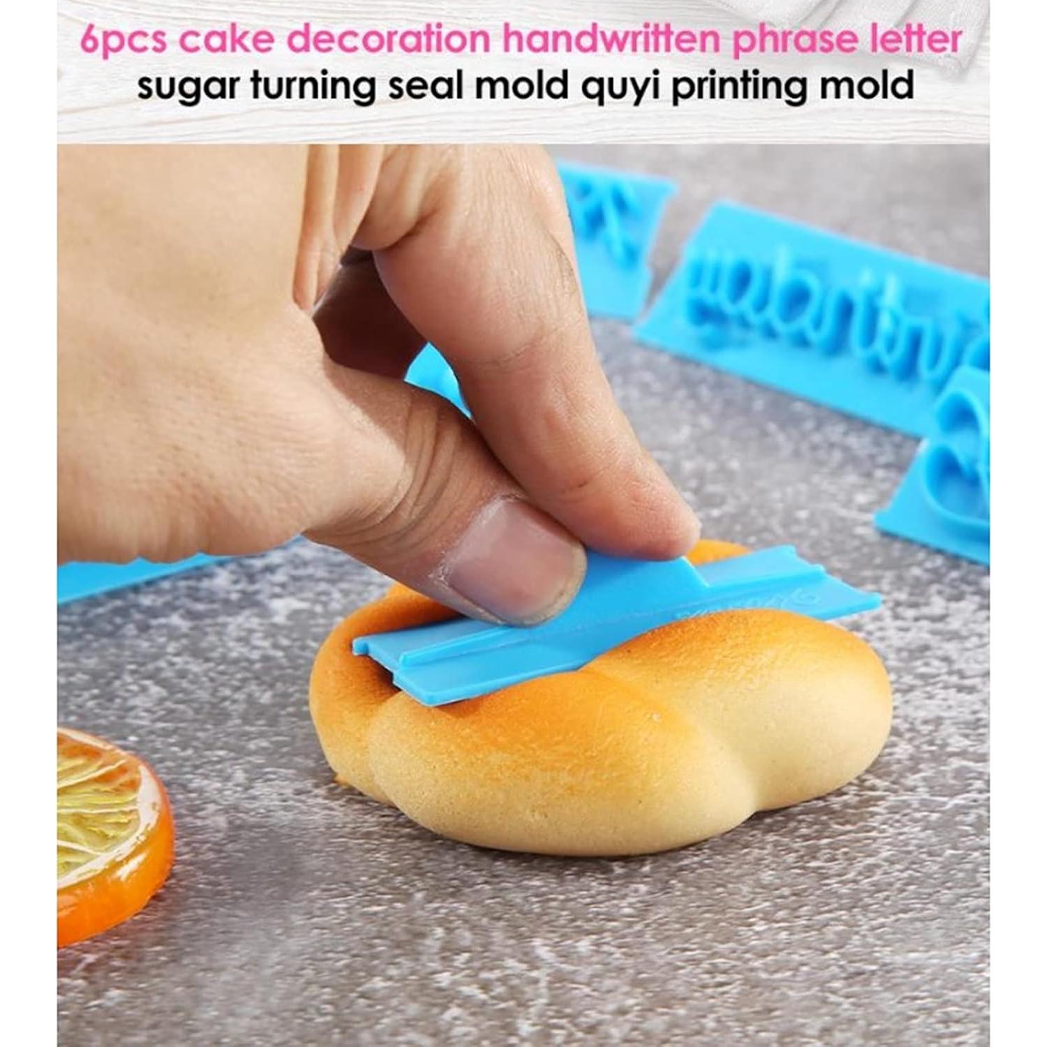 Sellos de Galletas de Alfabeto Plplaaoo - 6 Piezas para Pasteles