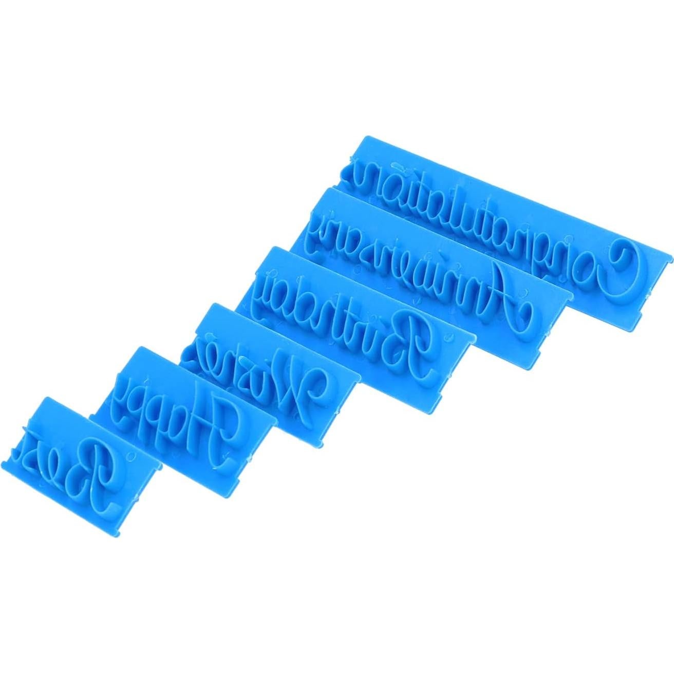 Sellos de Galletas de Alfabeto Plplaaoo - 6 Piezas para Pasteles