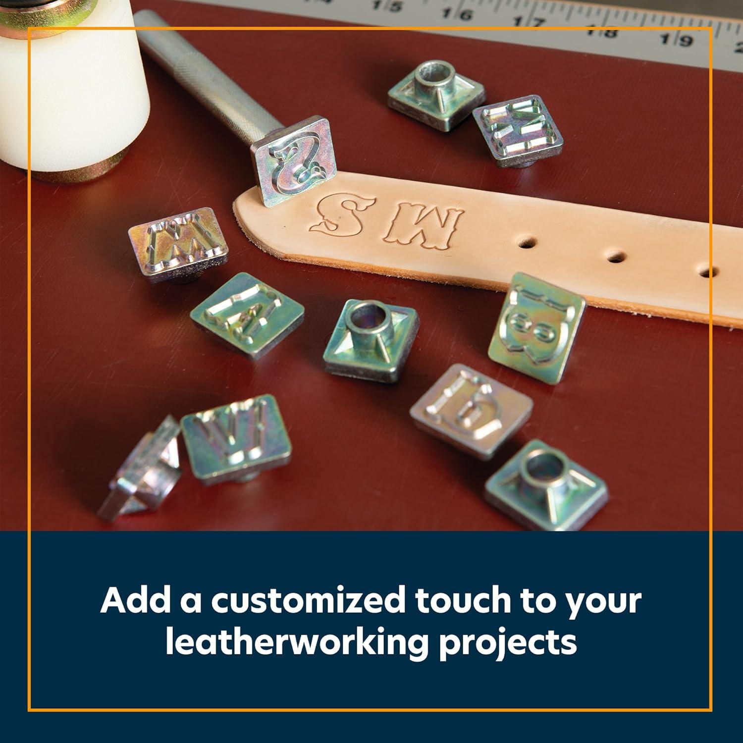 Conjunto de Sellos de Cuero Weaver Leather 19 mm Letras Mayúsculas