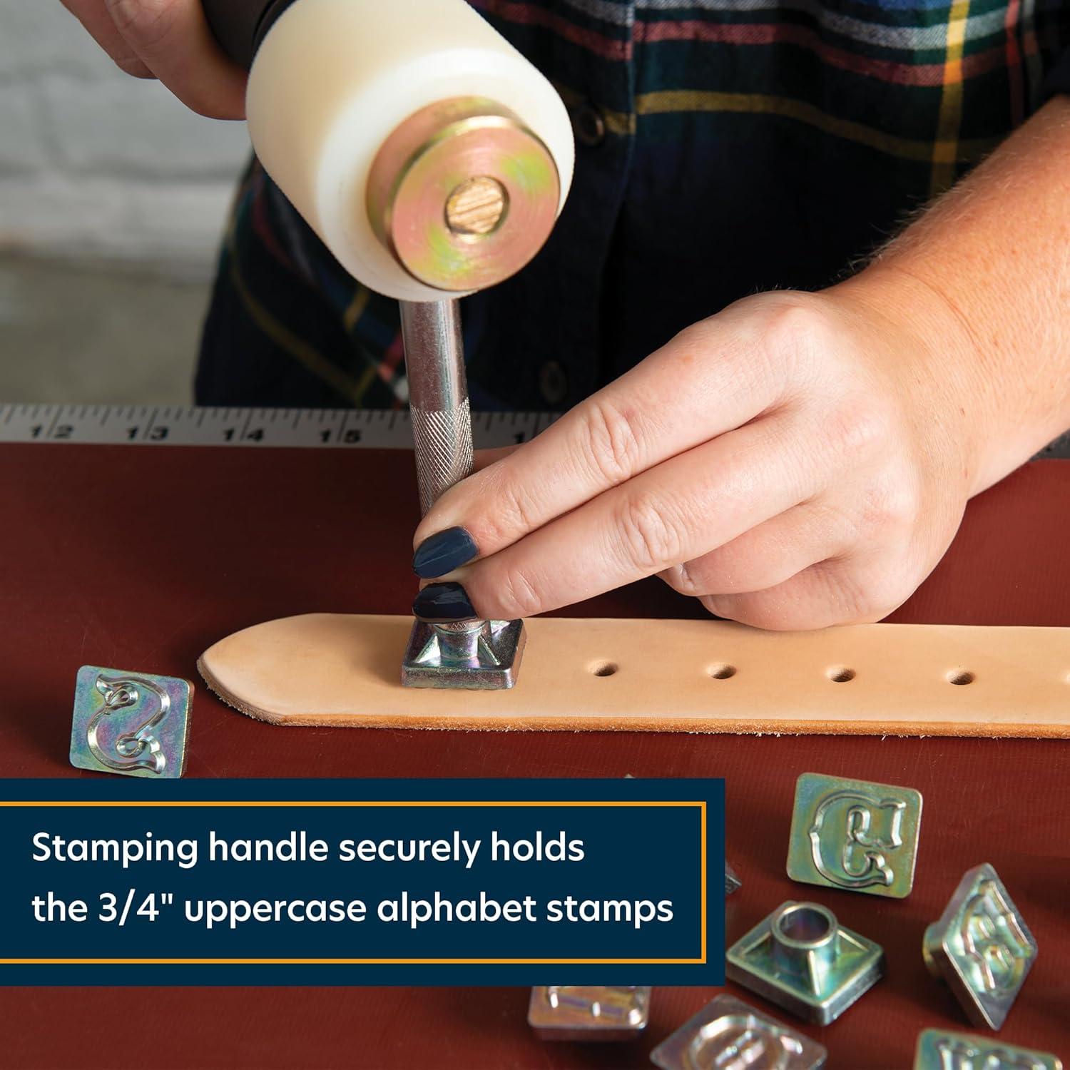 Conjunto de Sellos de Cuero Weaver Leather 19 mm Letras Mayúsculas