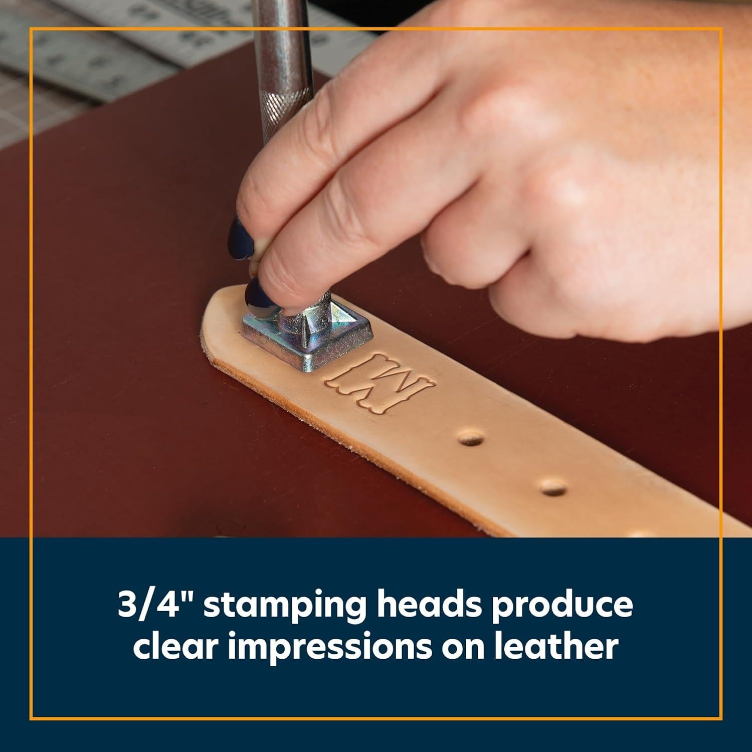 Conjunto de Sellos de Cuero Weaver Leather 19 mm Letras Mayúsculas