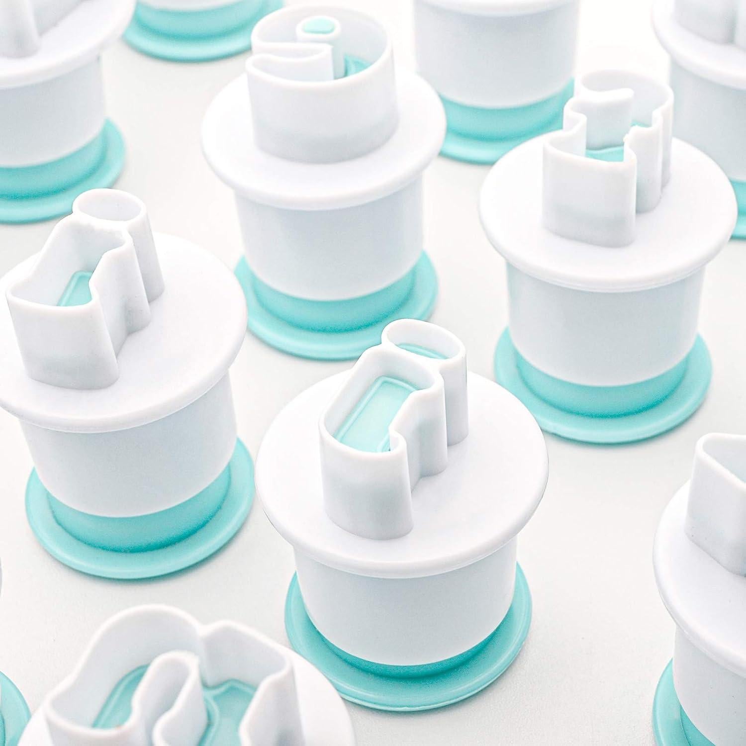 Cortadores de Letras y Números Suwimut 62 Piezas para Fondant
