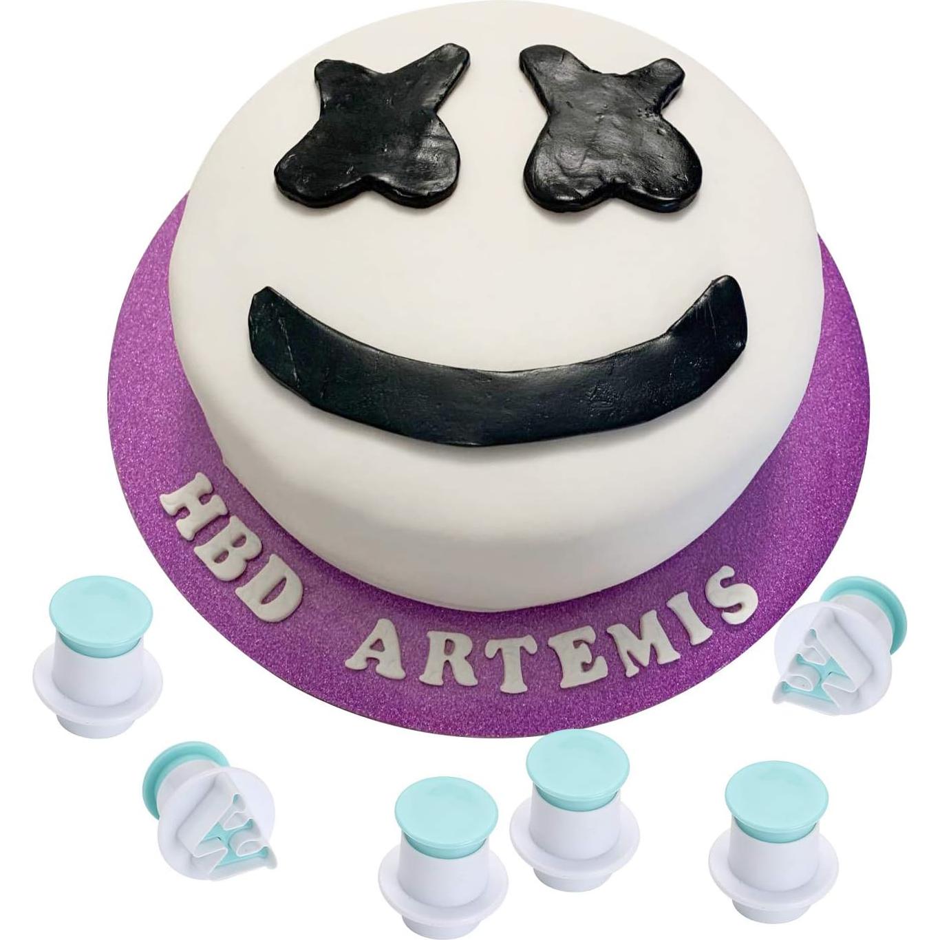 Cortadores de Letras y Números Suwimut 62 Piezas para Fondant