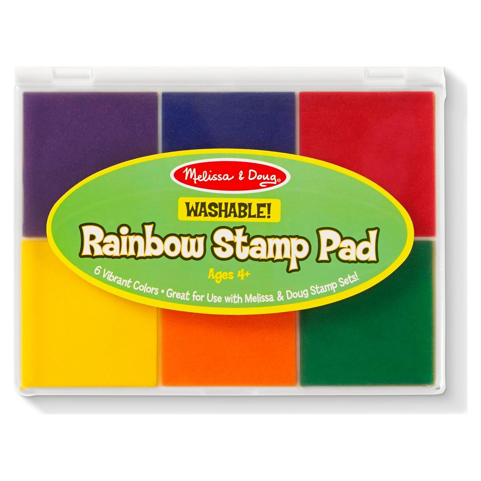 Almohadilla de Sellos Arcoíris Melissa & Doug - 6 Tintas Lavables