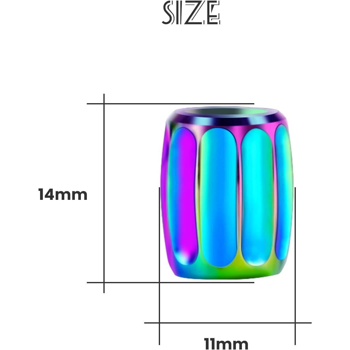 4 Tapones de Válvula de Neumático AVERZELLA Hexagonales Coloridos