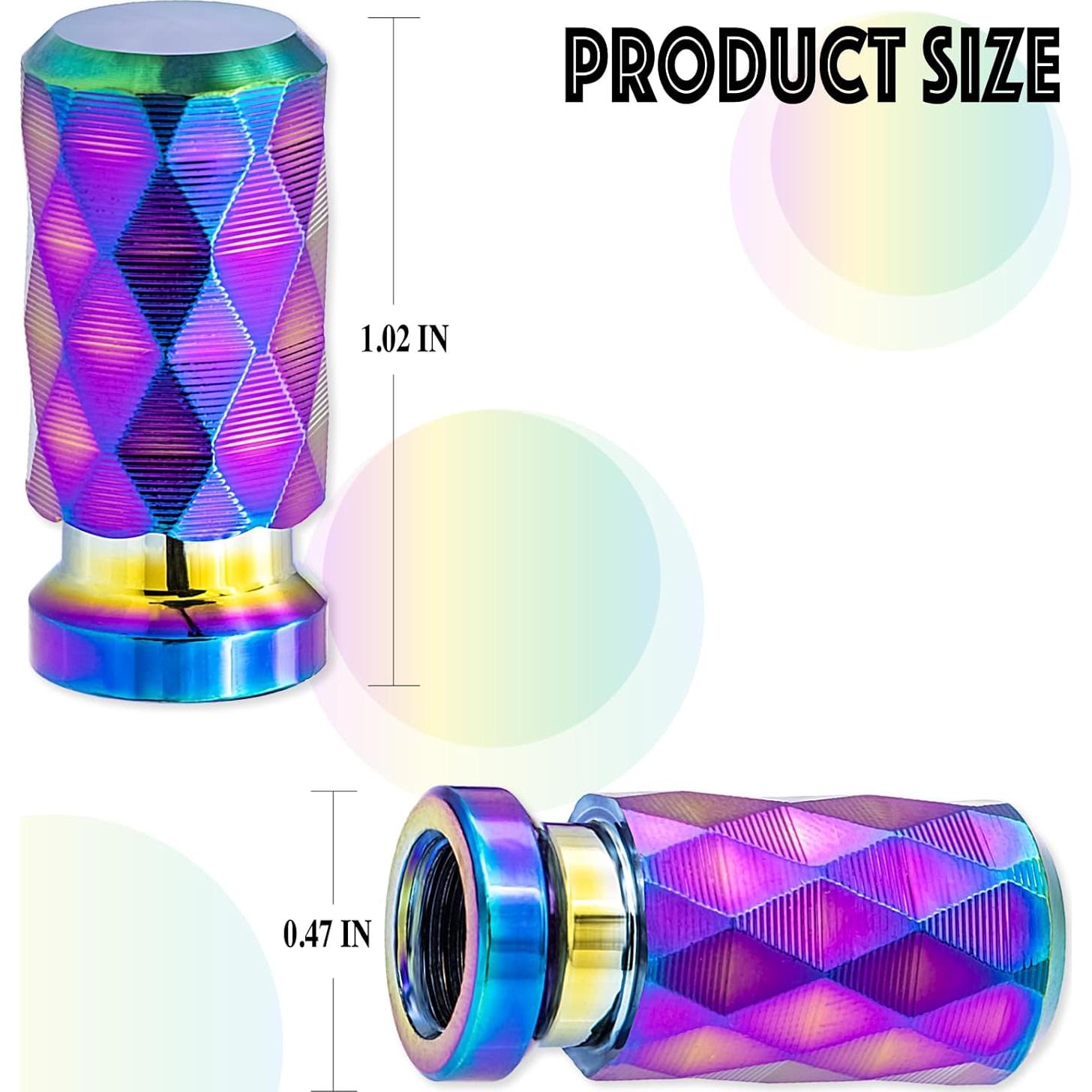 4 Tapones de Válvula de Neumático MEAJOO Coloridos 20mm