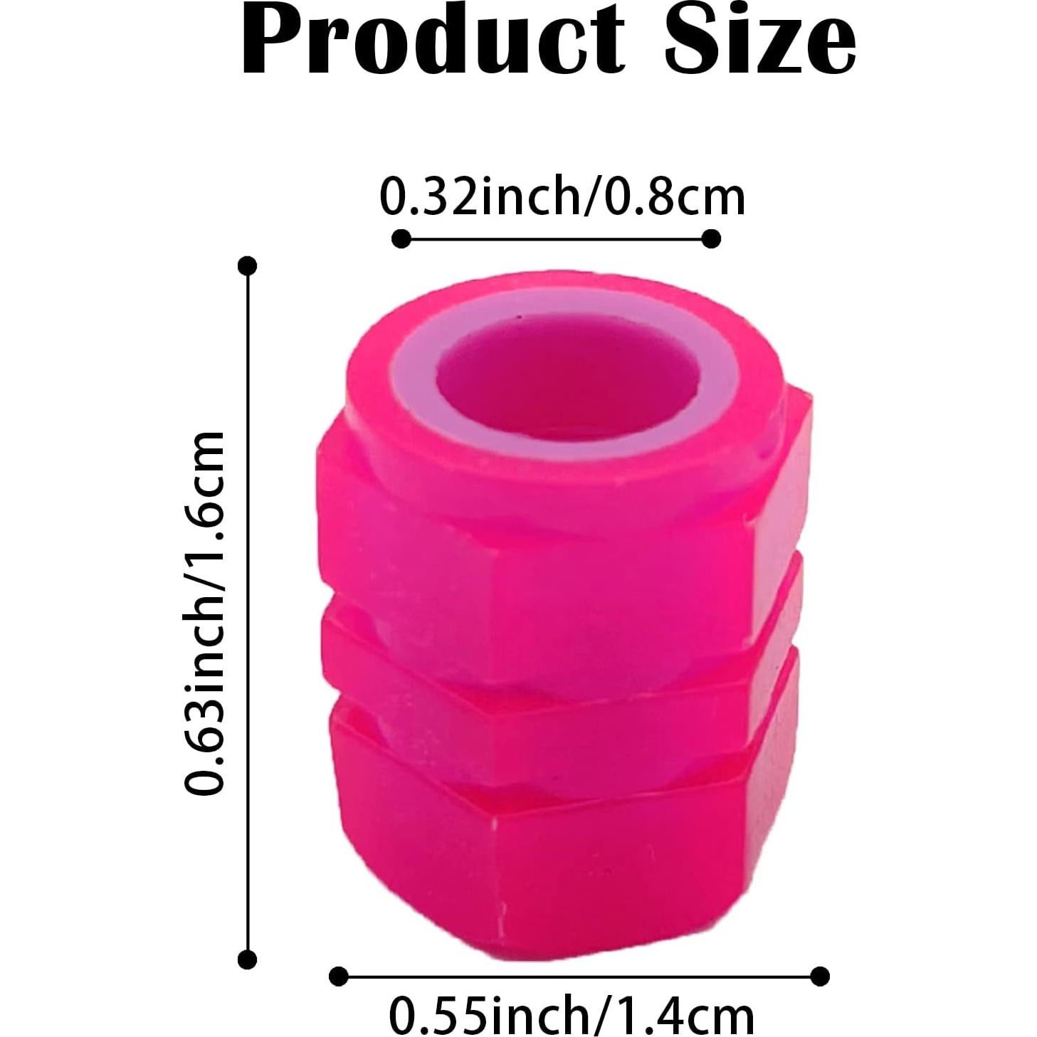 8 Tapones de Válvula de Neumático OSIFIT Luminosa Rosa