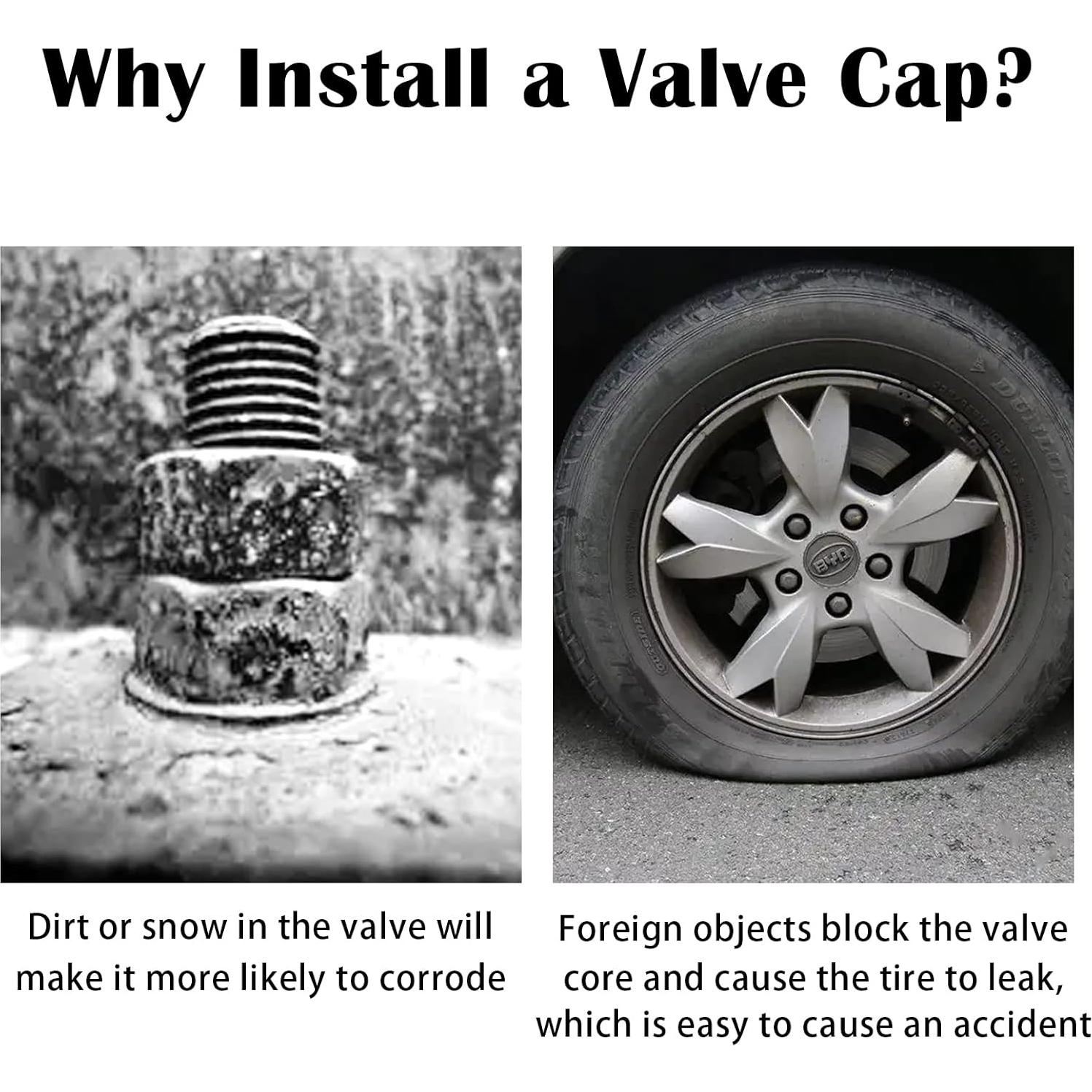 8 Tapones de Válvula de Neumático OSIFIT Luminosa Rosa