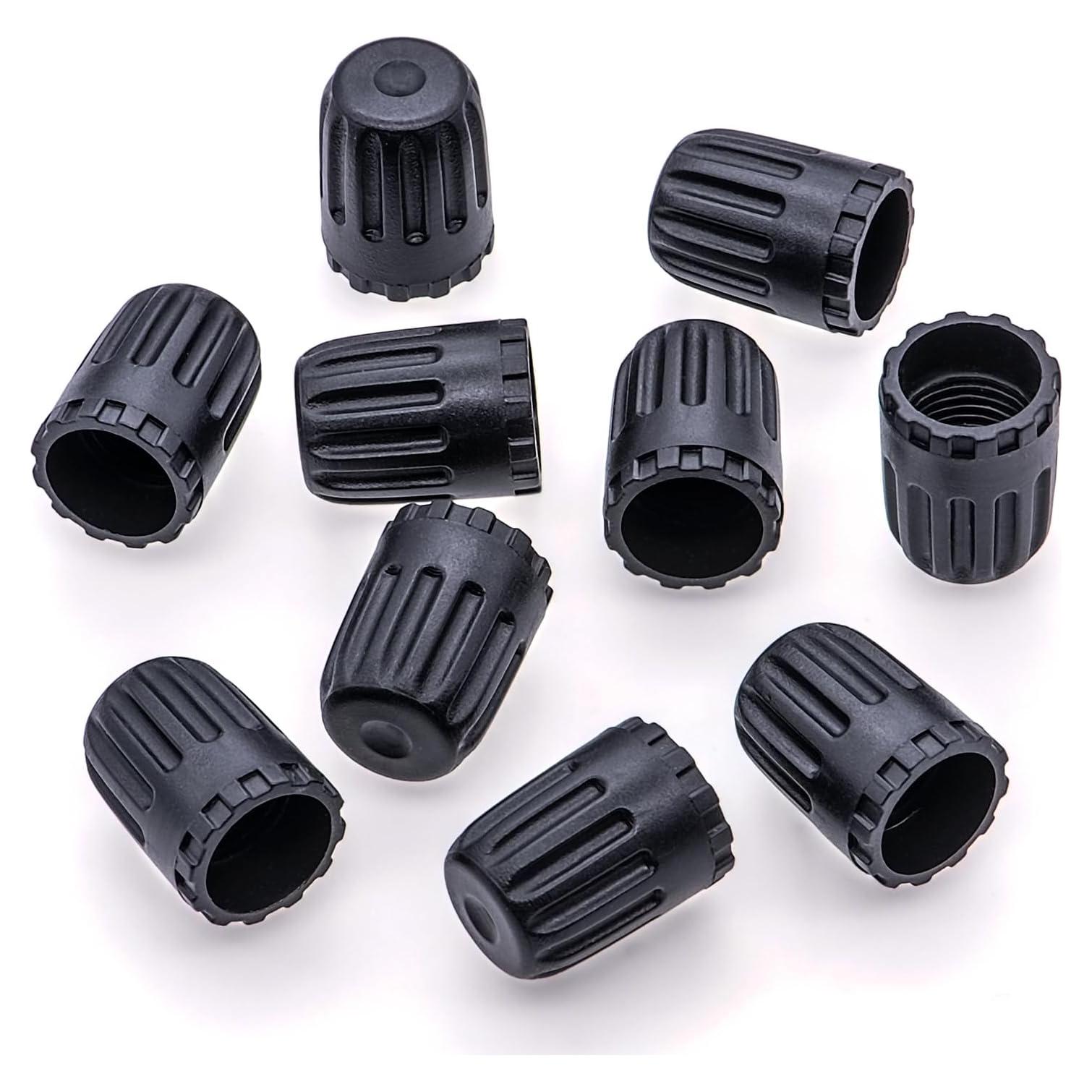 10 Tapones de Válvula de Neumático MEAJOO con Sello O-Ring