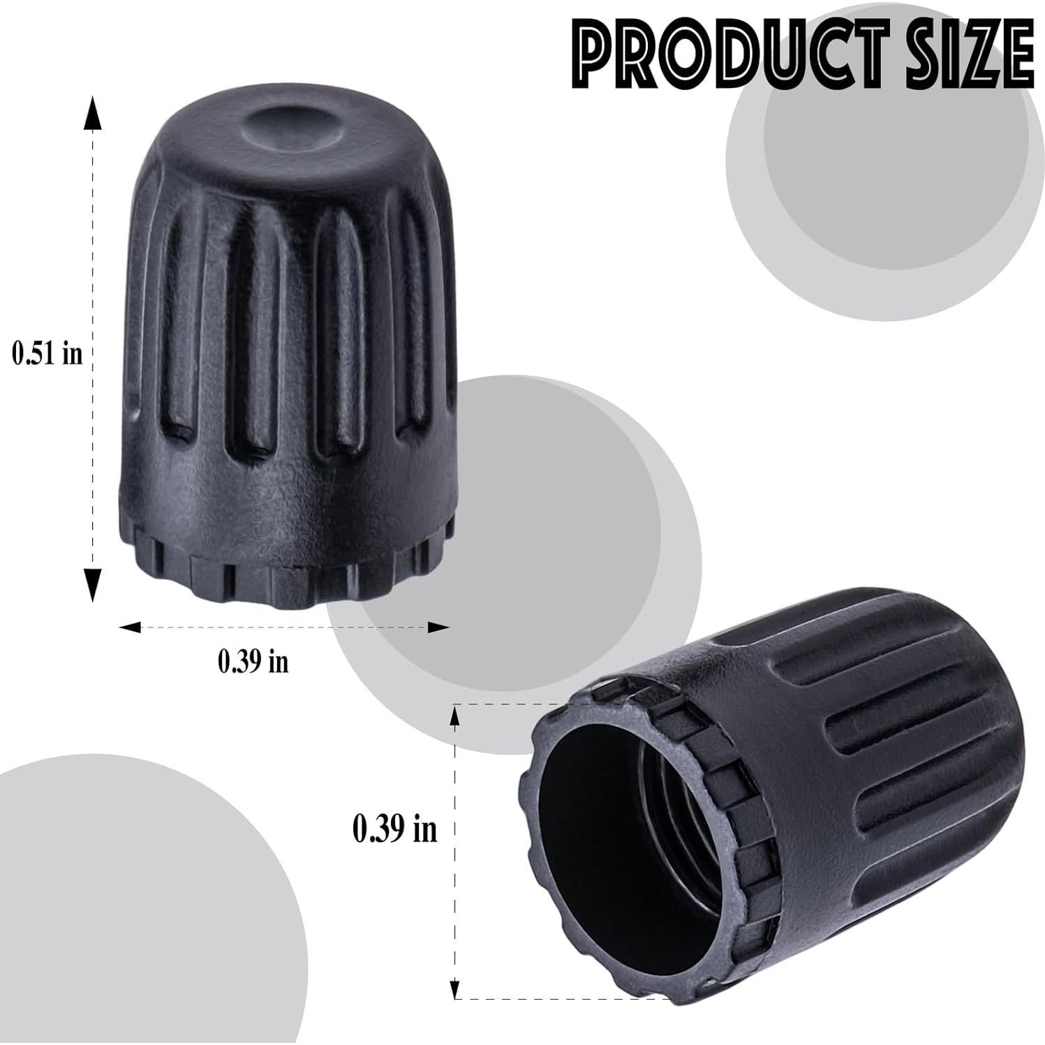 10 Tapones de Válvula de Neumático MEAJOO con Sello O-Ring