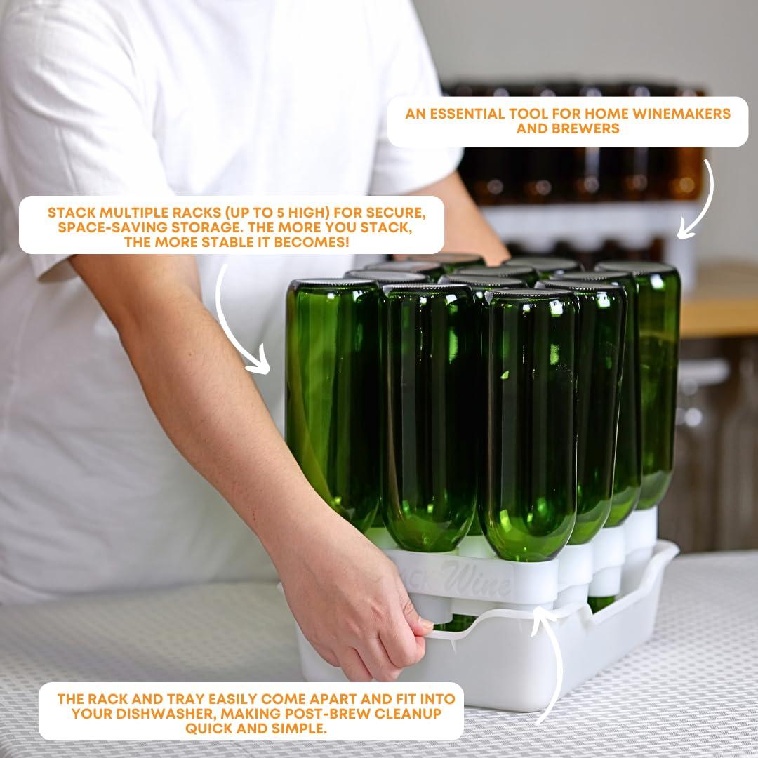Soporte y bandeja para secado de botellas FastRack12 - 12 botellas