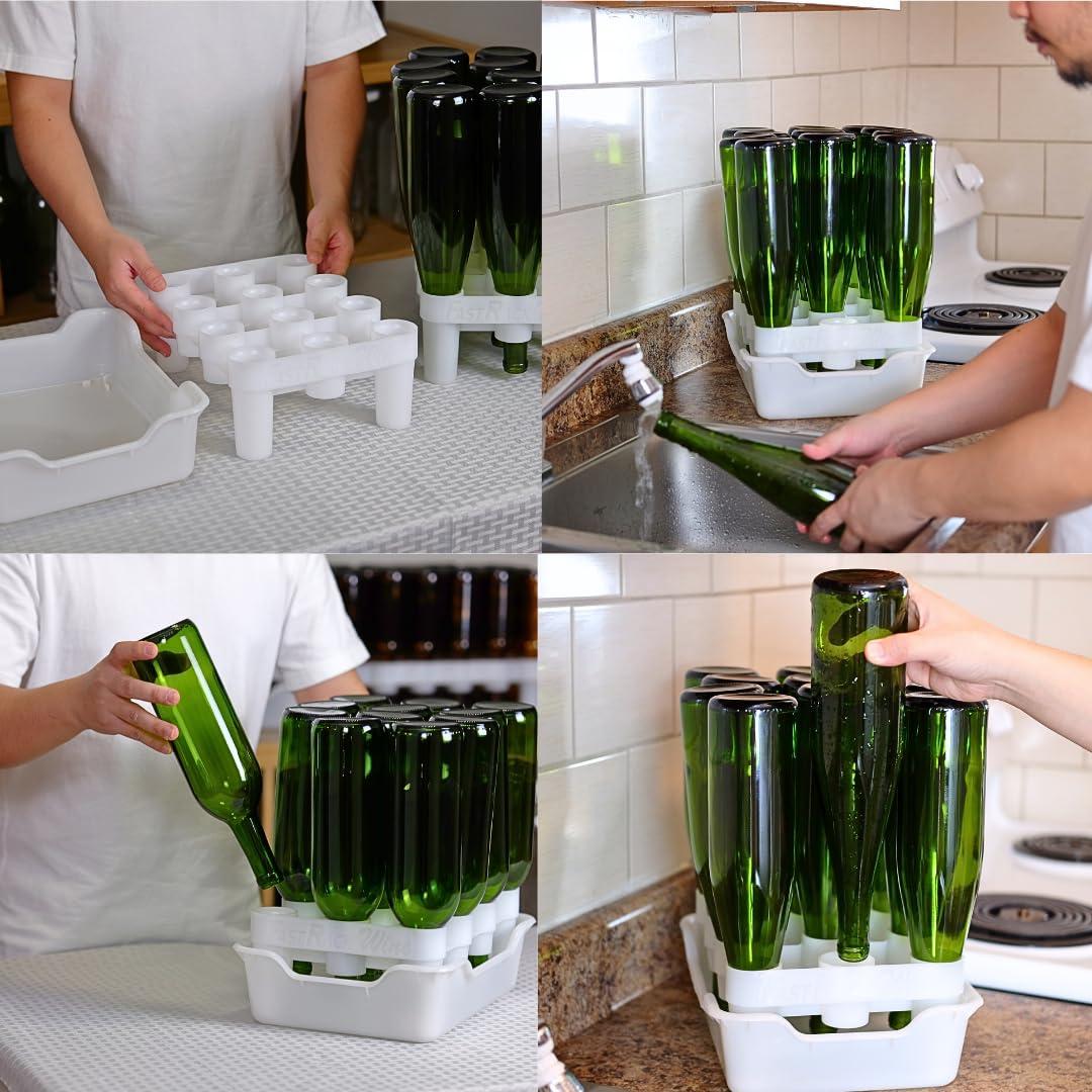 Soporte y bandeja para secado de botellas FastRack12 - 12 botellas