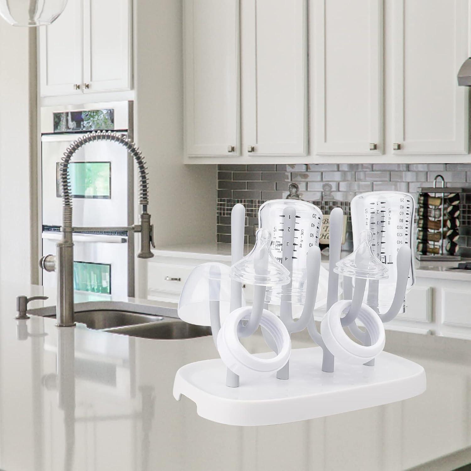 Soporte para Secado de Biberones Hourise Gris Compacto