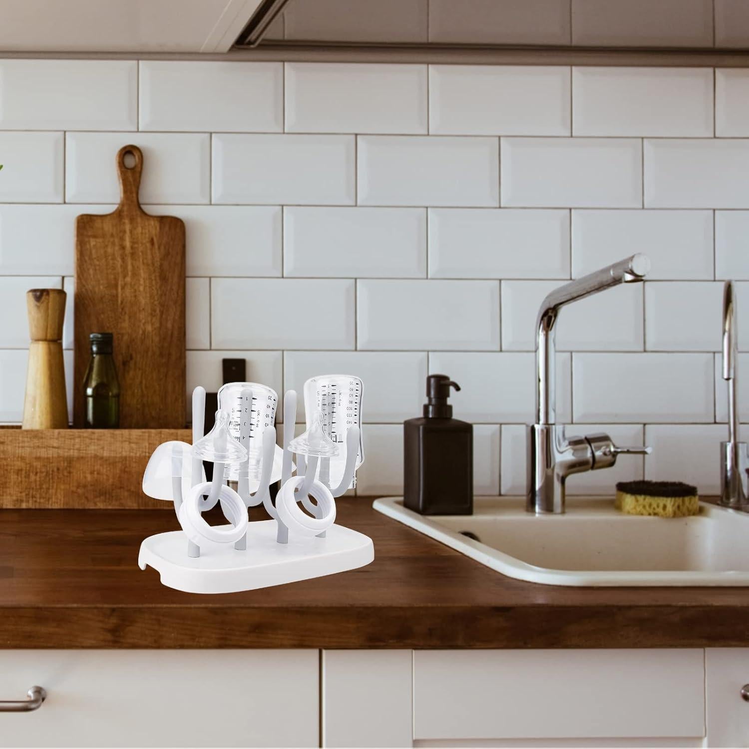 Soporte para Secado de Biberones Hourise Gris Compacto