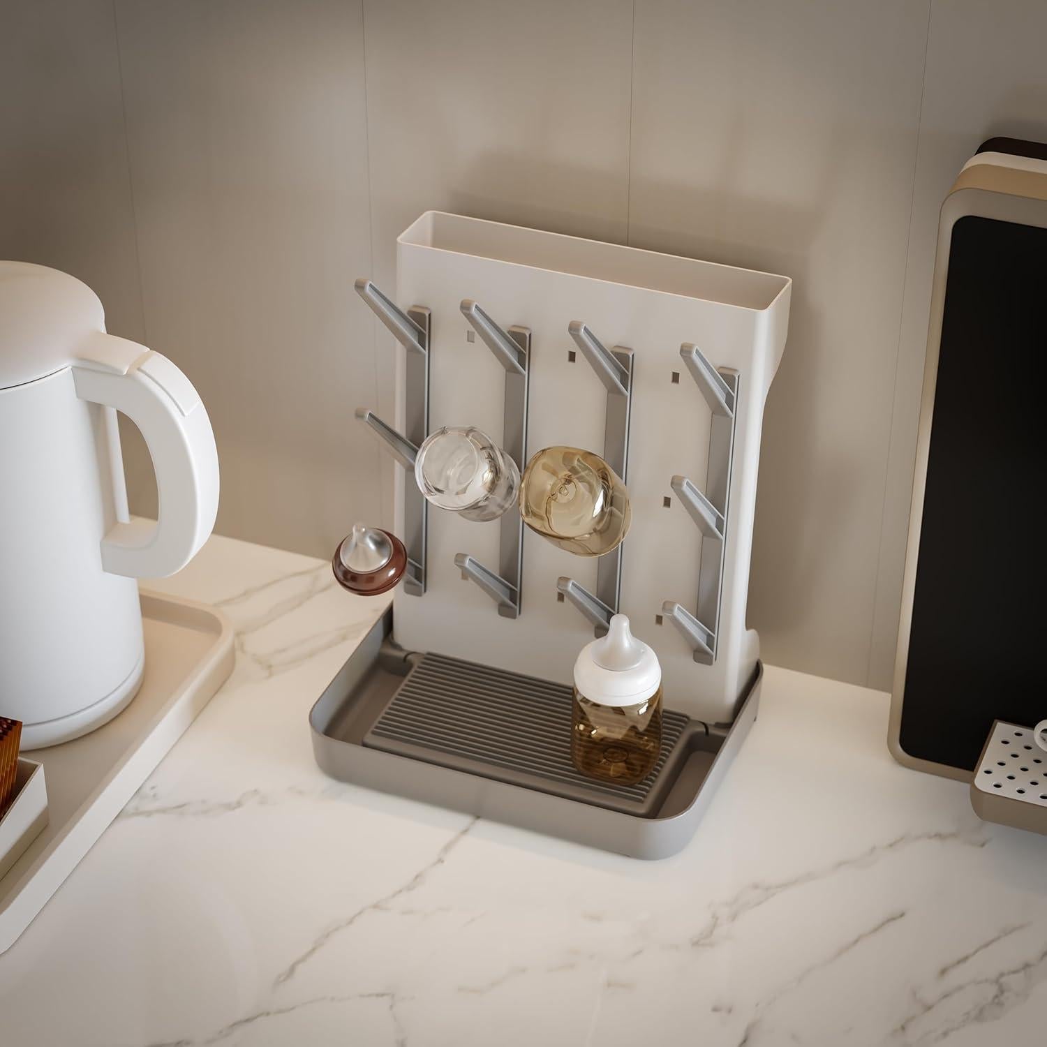 Soporte de Secado de Biberones IEEK - Vertical, Ahorra Espacio, 12 Picos