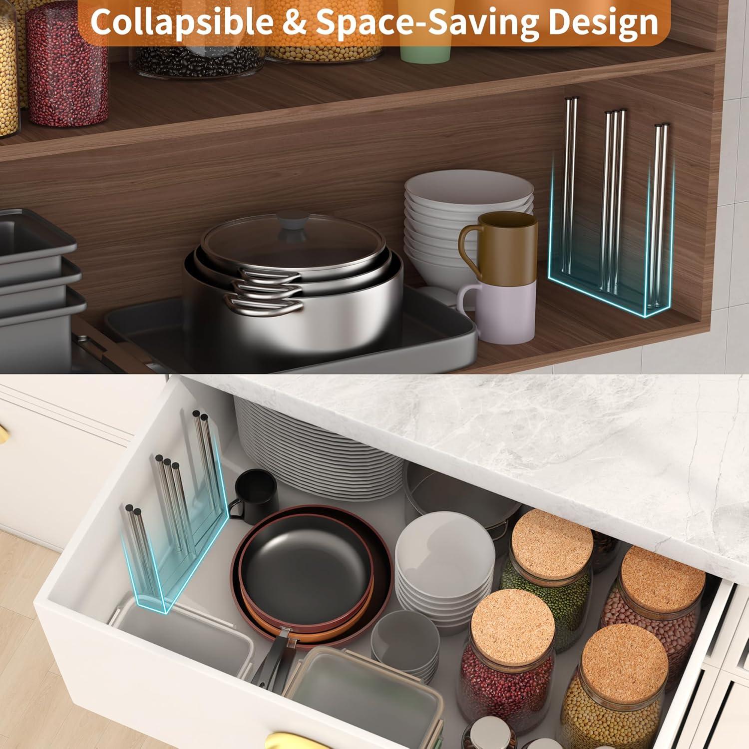 Soporte Plegable para Secar Botellas KORRTFID Acero Inoxidable