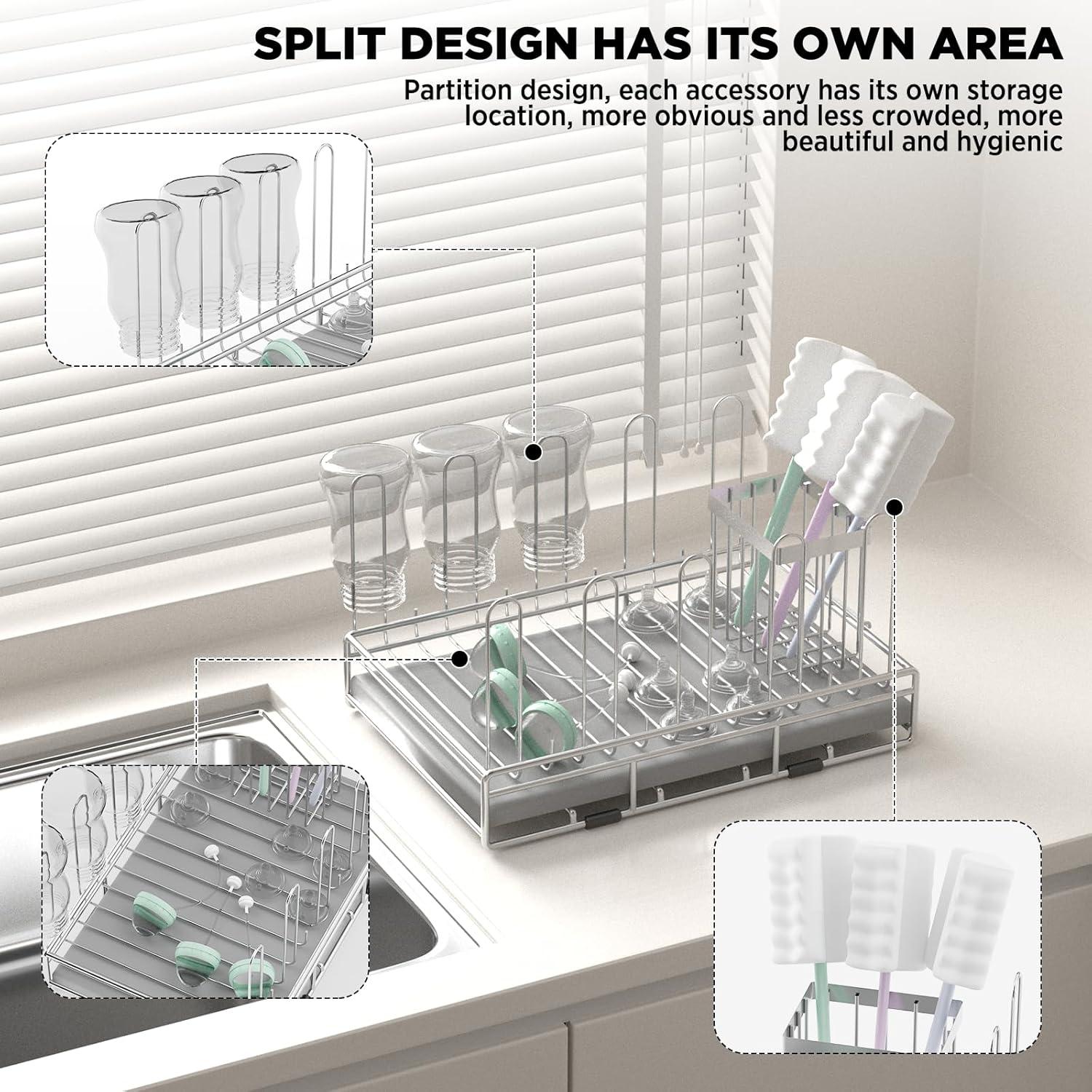 Soporte para Secar Biberones Chilinii Acero Inoxidable Grande