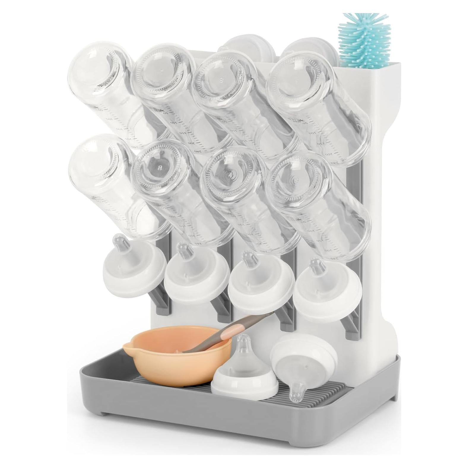 Organizador de Secado de Biberones Flysich Gris 12 Biberones