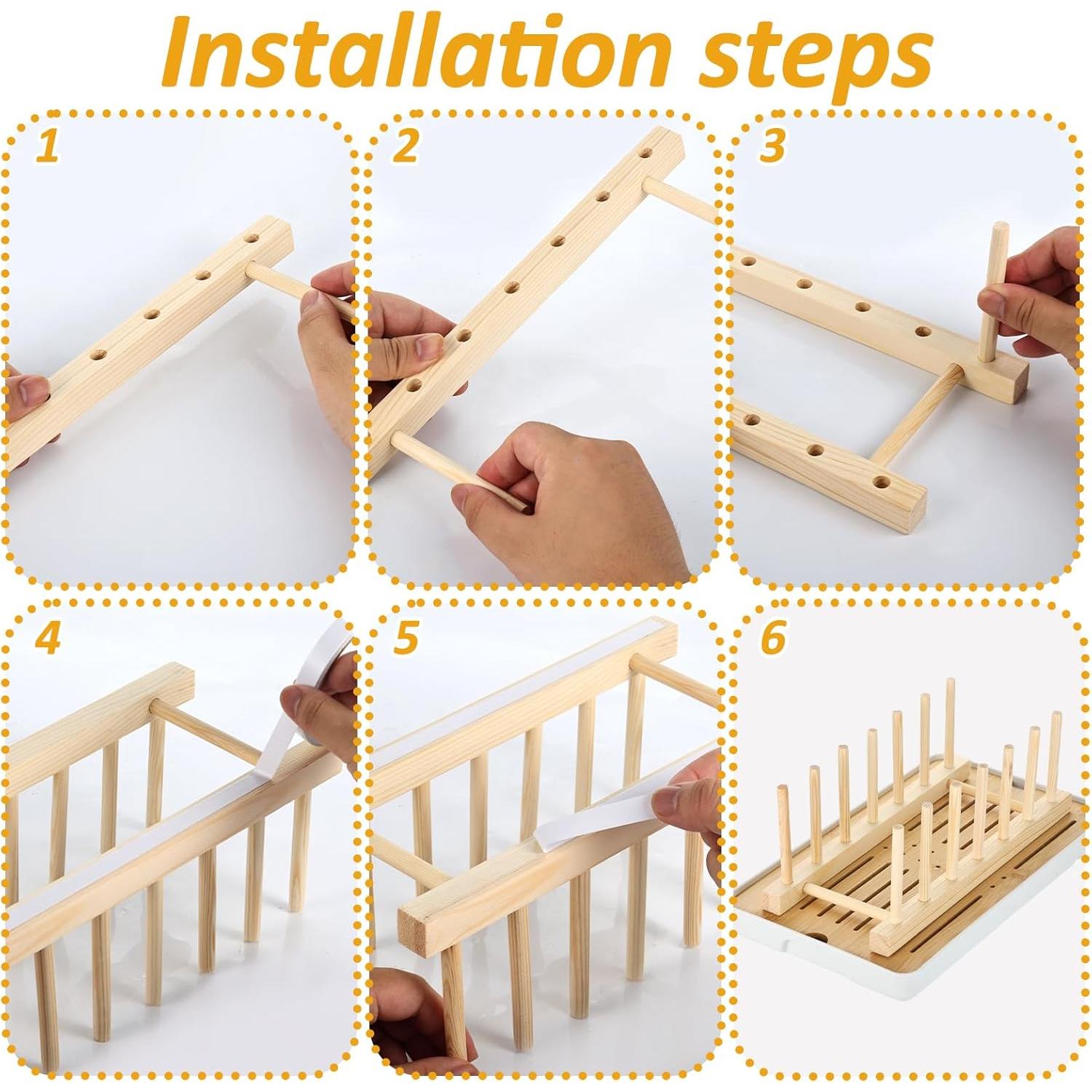 Organizador de Secado de Biberones Sibosen de Bambú Plegable