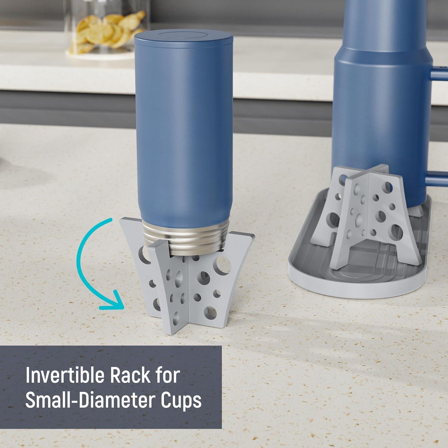 Conjunto 3 Soportes Secar Botellas Silicona NiHome Gris