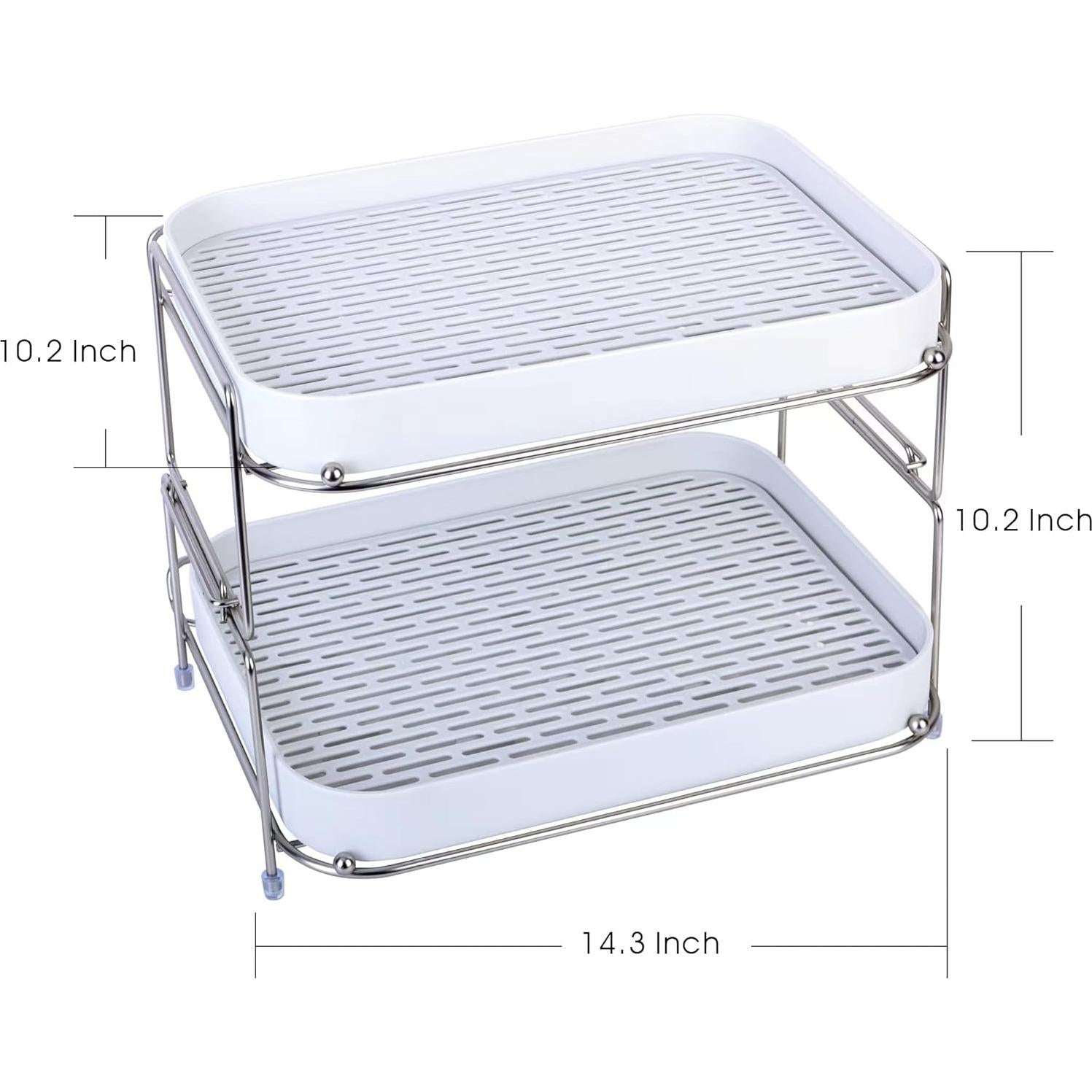 Estante Secador de Tazas Zosenley 2 Niveles con Bandeja Drenaje