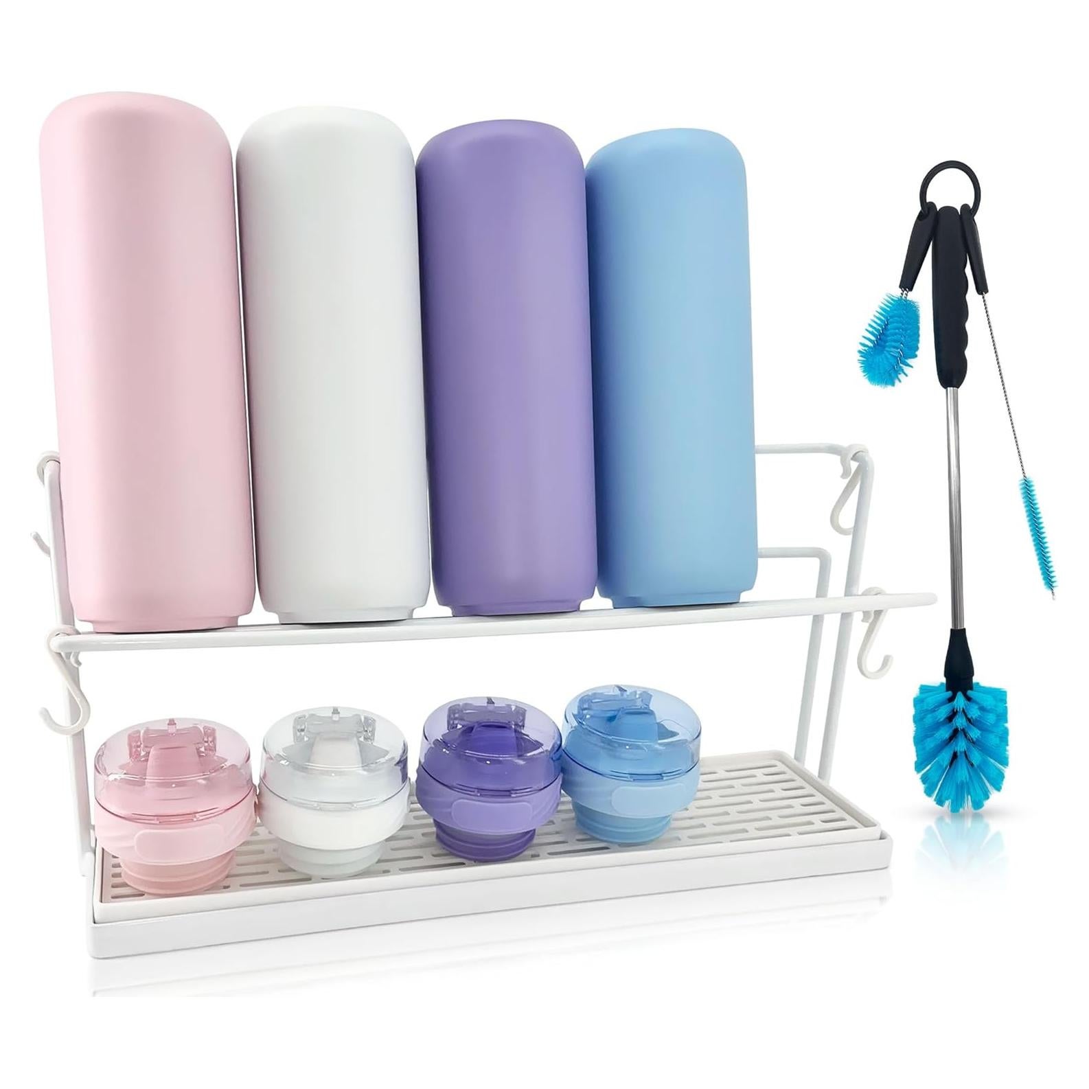 Soporte para Secado de Botellas WAKUBON - Acero Blanco 2 Niveles