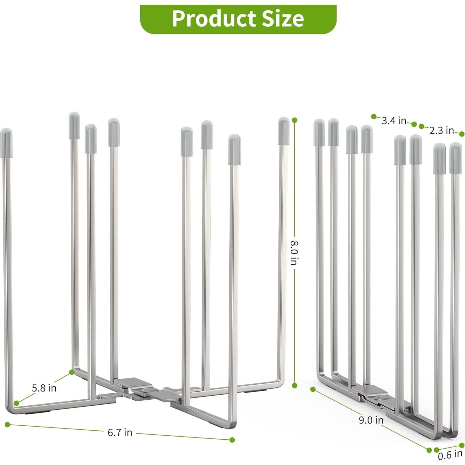 Soporte de Secado de Botellas Plegable LAEMYFYRE Acero Inoxidable