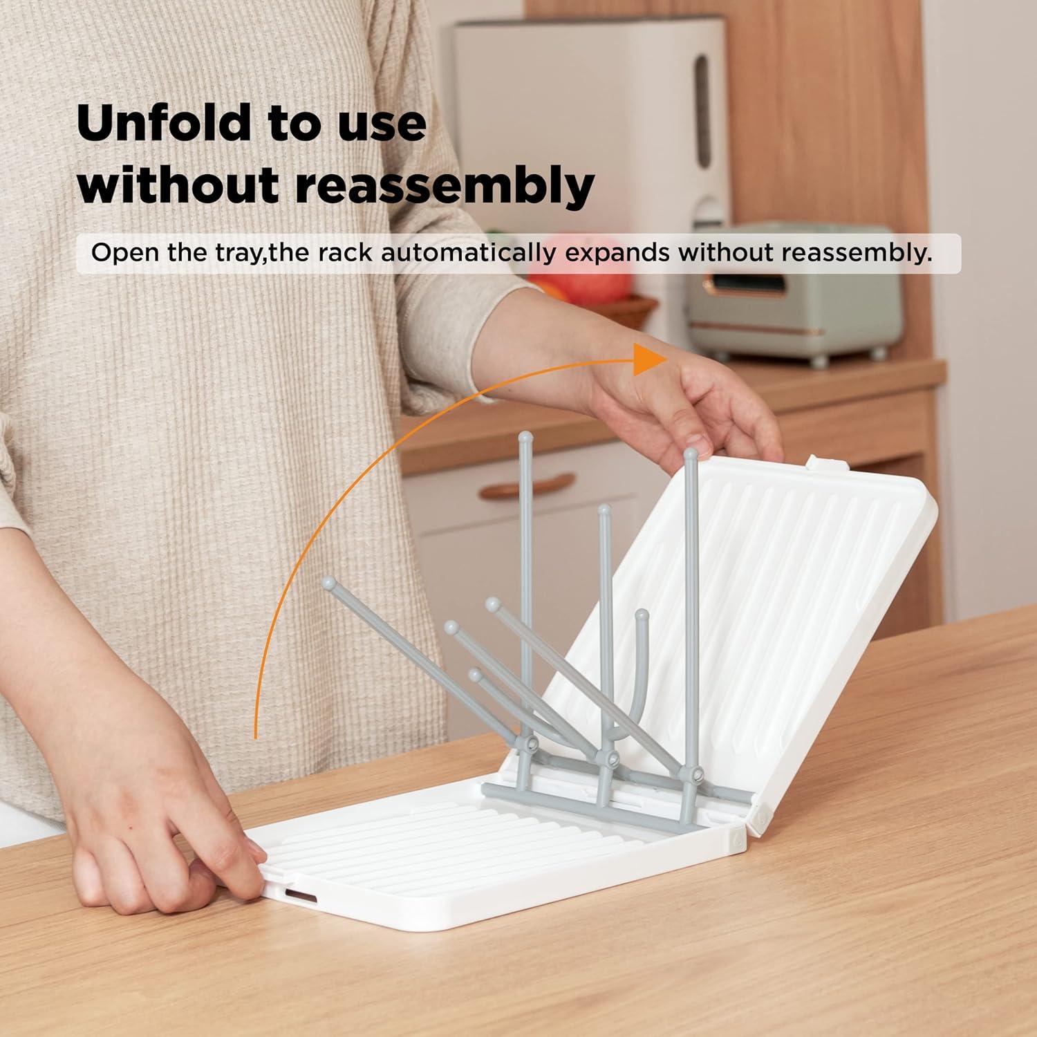 Soporte Plegable para Secar Biberones YOTIME Blanco 44.3x18.2cm