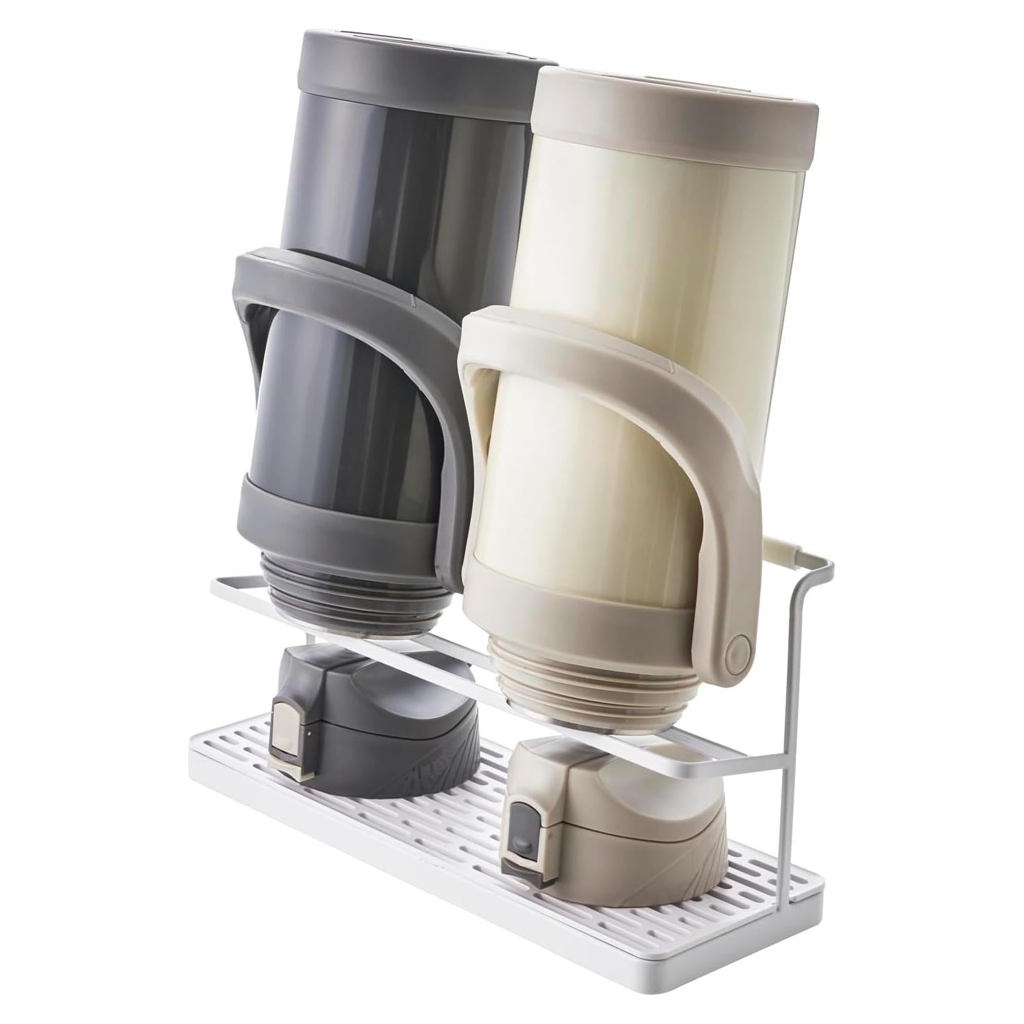 Soporte de Secado de Botellas Yamazaki Tower 2 Niveles Blanco