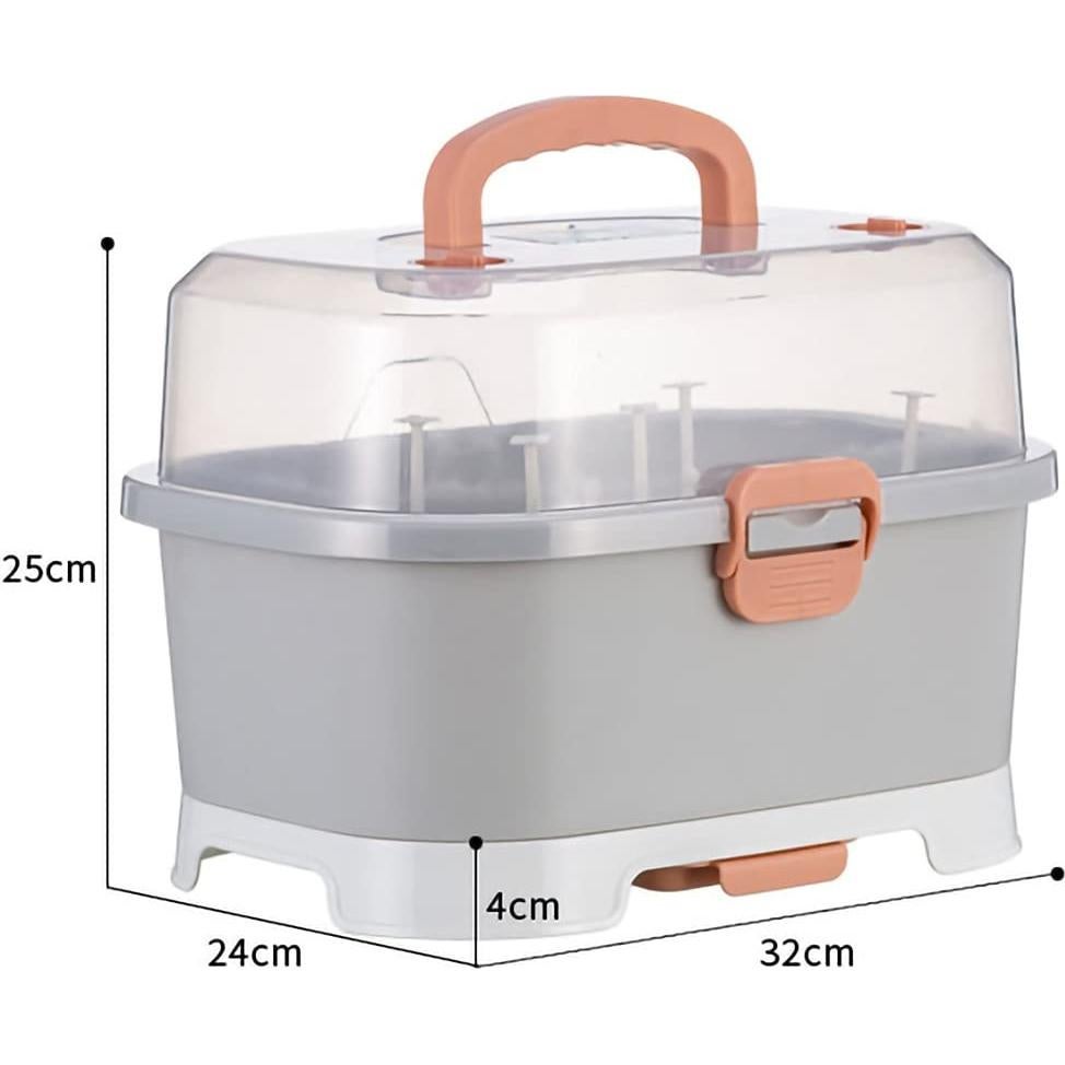 Estante para Secar Biberones Zdolmy 31x22x24 cm Gris