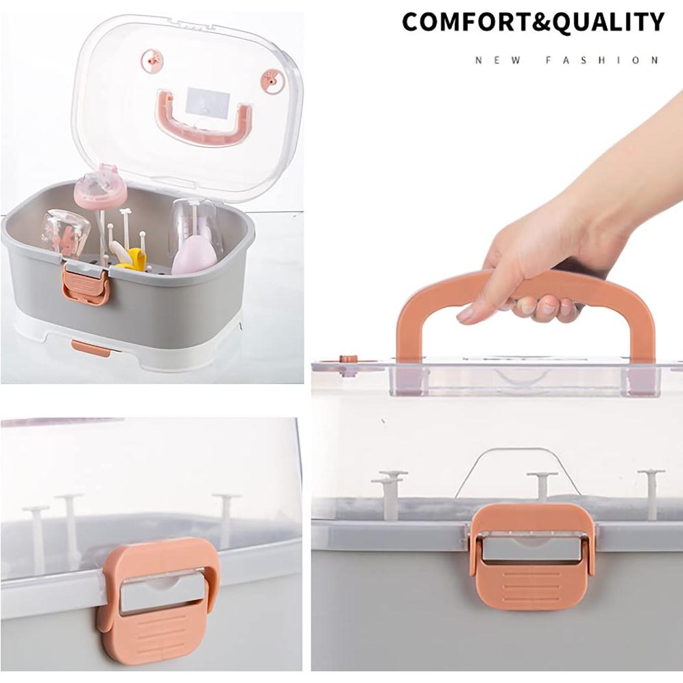 Estante para Secar Biberones Zdolmy 31x22x24 cm Gris