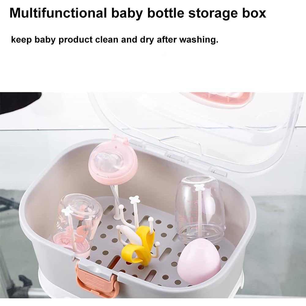 Estante para Secar Biberones Zdolmy 31x22x24 cm Gris