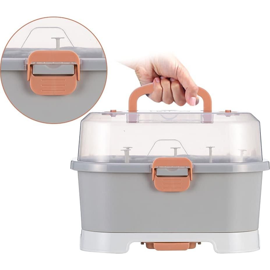 Estante para Secar Biberones Zdolmy 31x22x24 cm Gris