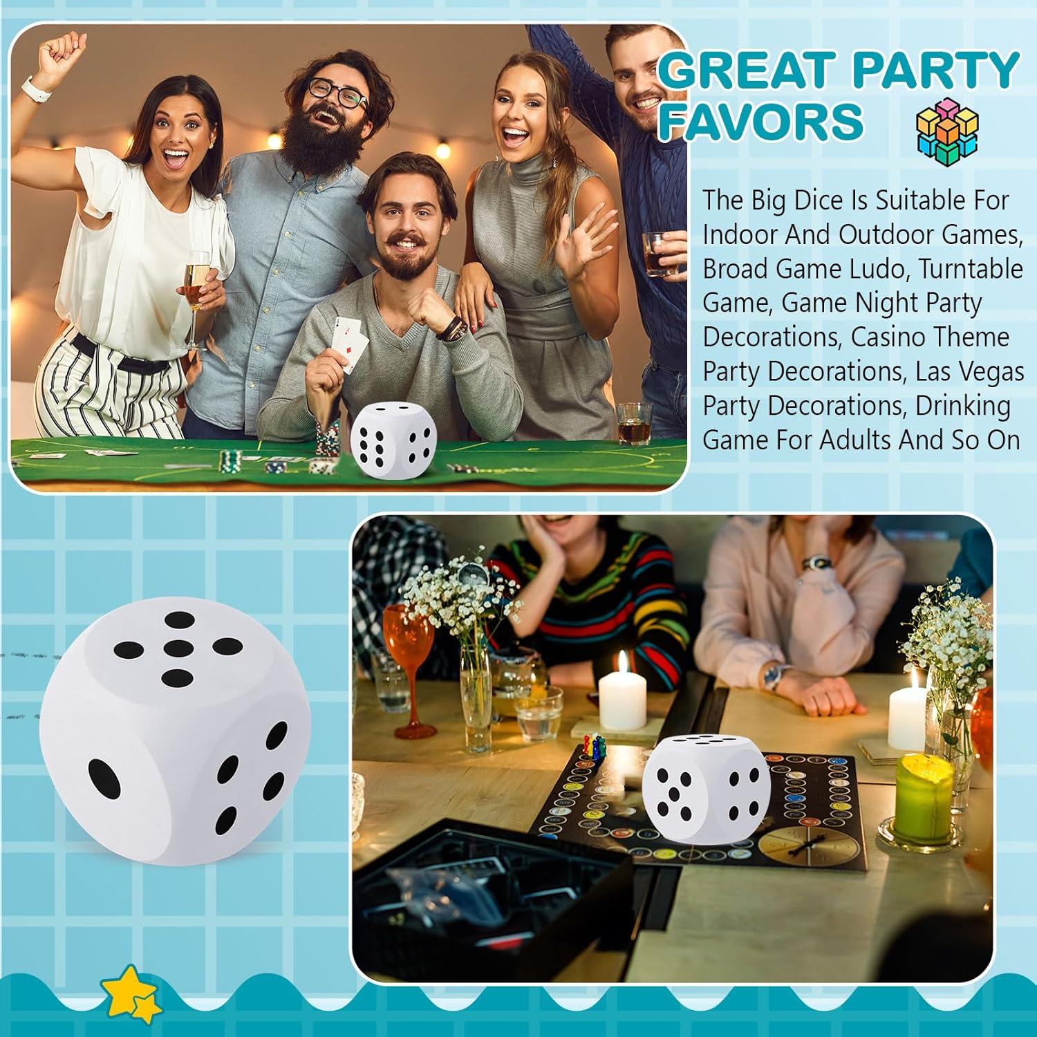 Dados de Espuma Shappy 7.6 cm Blancos para Juegos Educativos