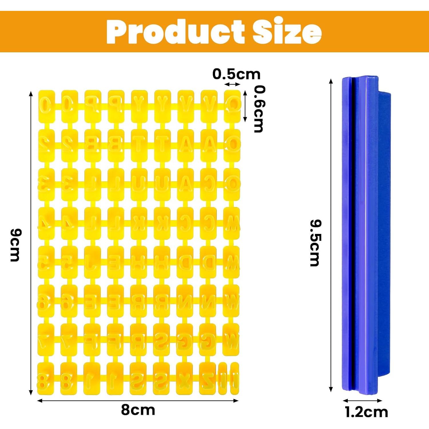 Sellos de Letras de Arcilla Xthrotsenk - 72 Piezas, 12.7cm